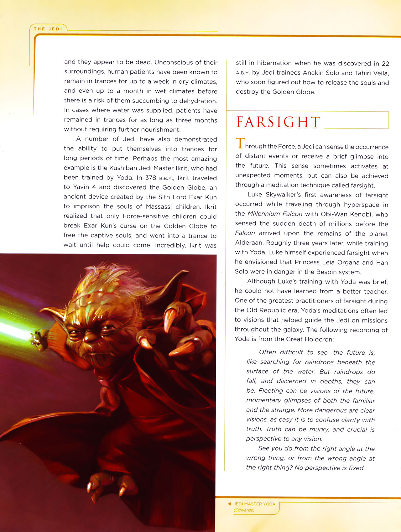 Read online Star Wars: Jedi vs. Sith - The Essential Guide To The Force comic -  Issue # TPB (Part 1) - 92