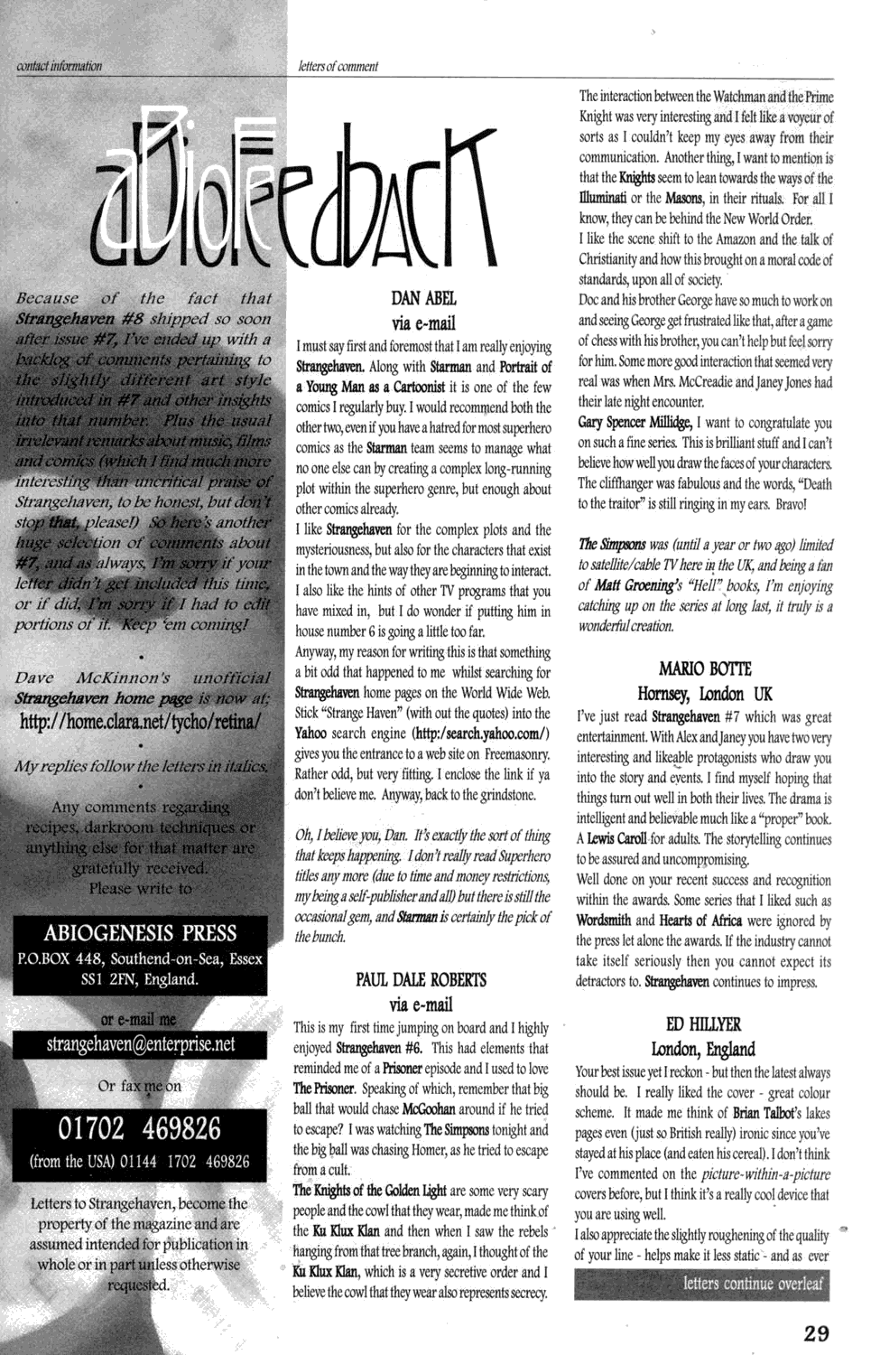 Read online Strangehaven comic -  Issue #9 - 29