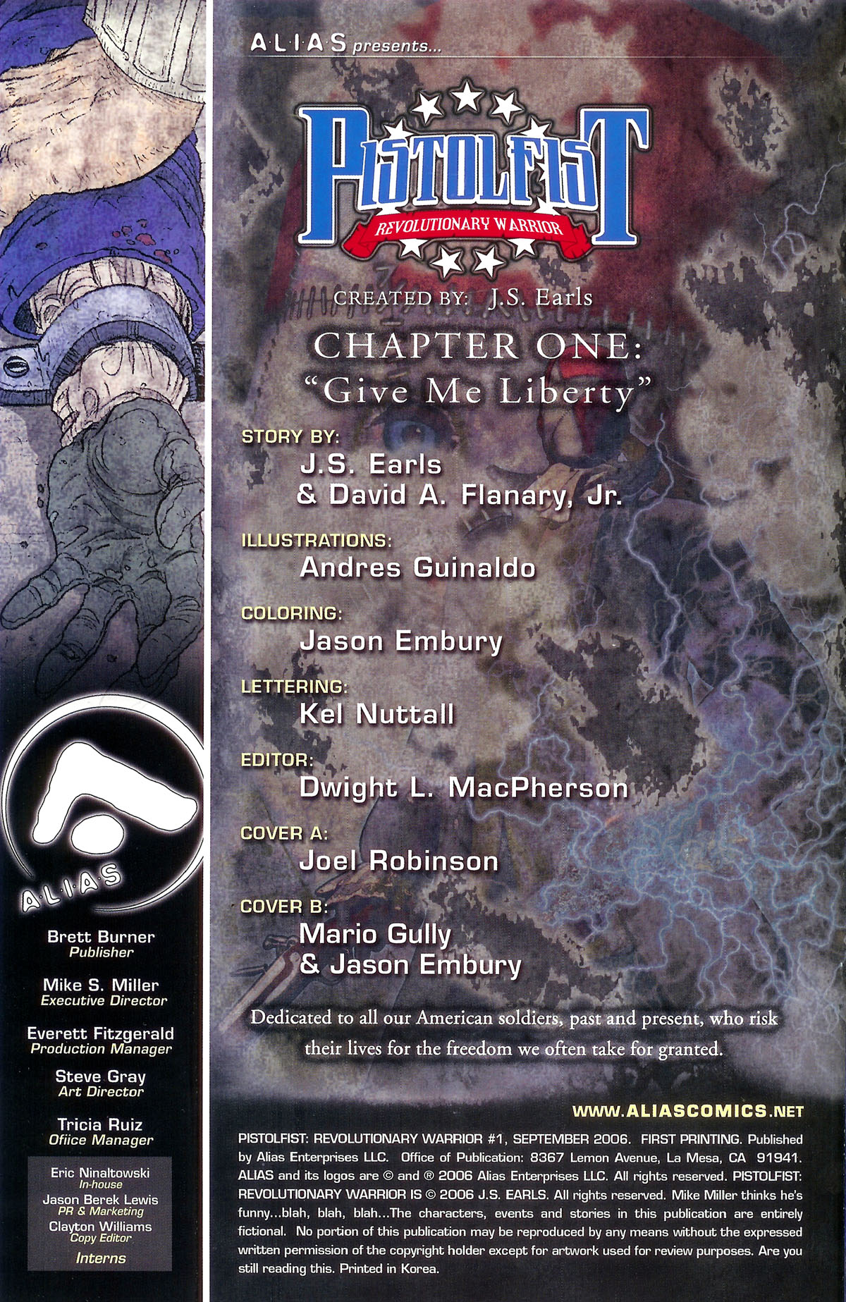 Read online Pistolfist Revolutionary Warrior comic -  Issue #1 - 2