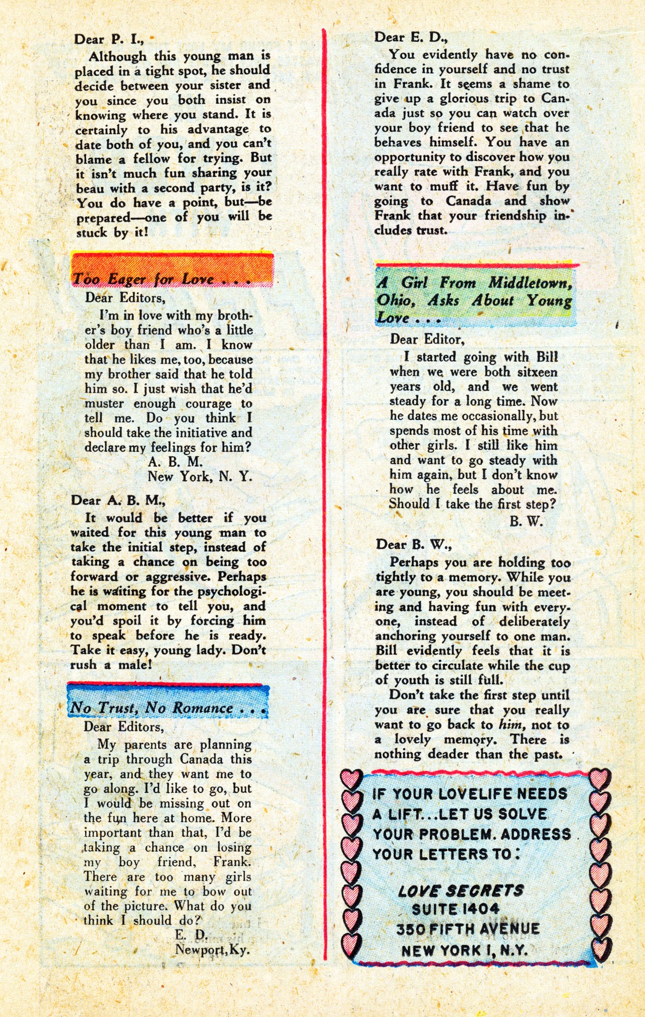 Read online Love Secrets (1949) comic -  Issue #1 - 19