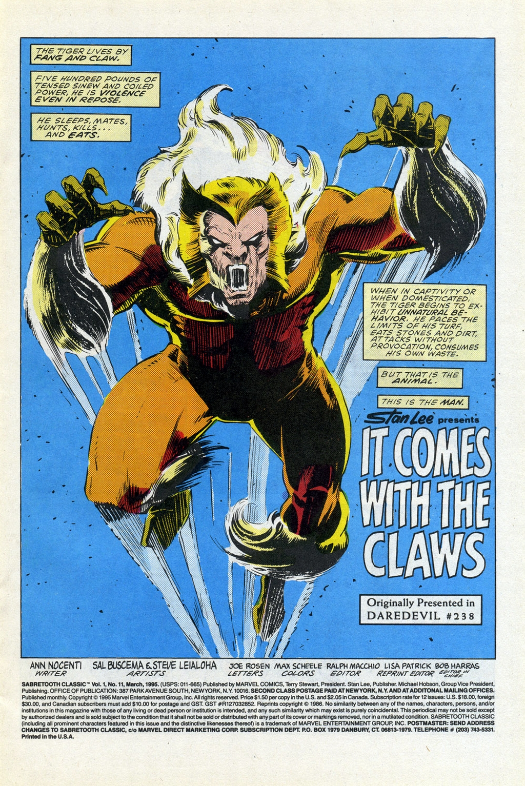 Read online Sabretooth Classic comic -  Issue #11 - 3