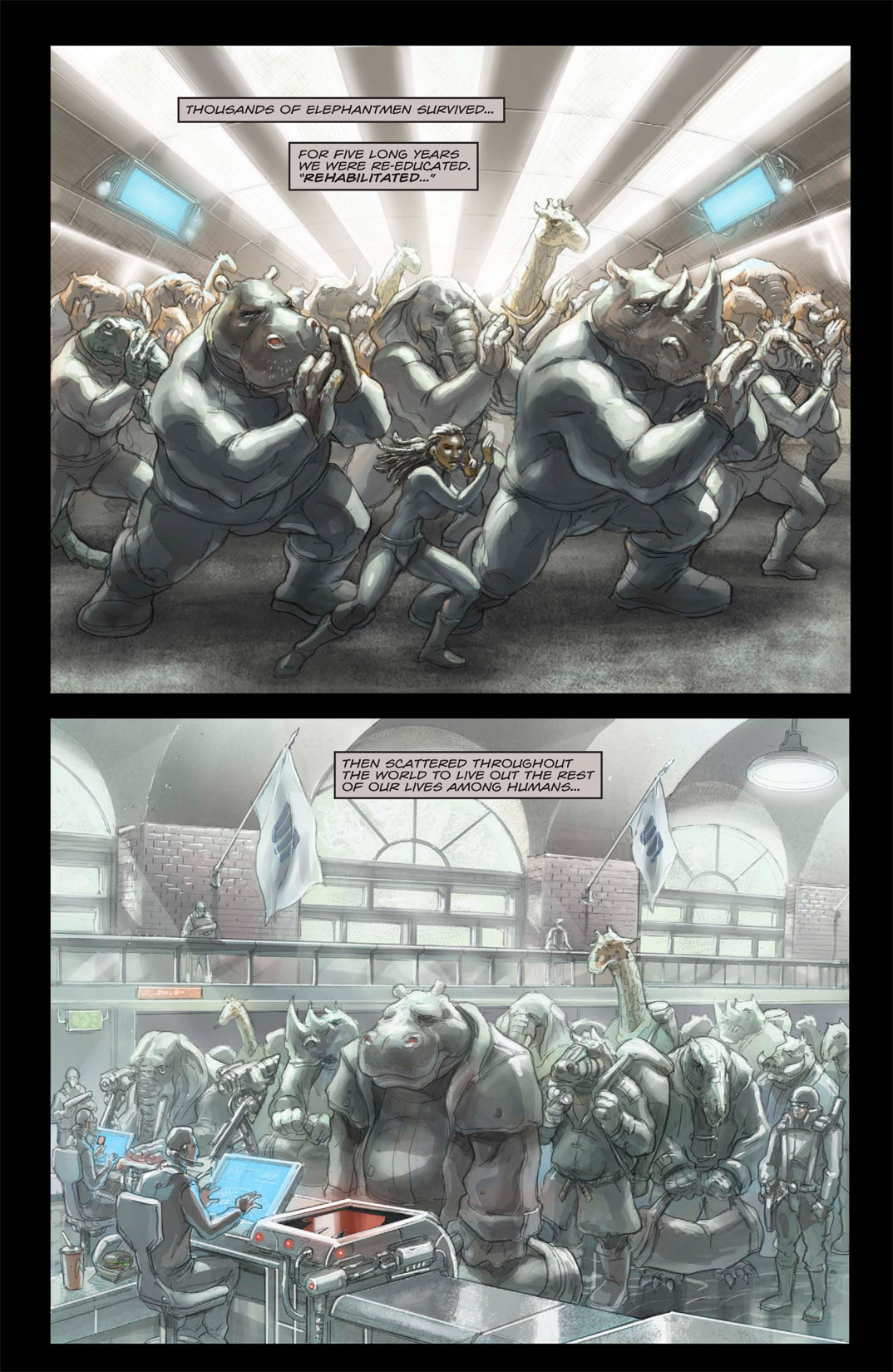 Read online Elephantmen comic -  Issue #30 - 31