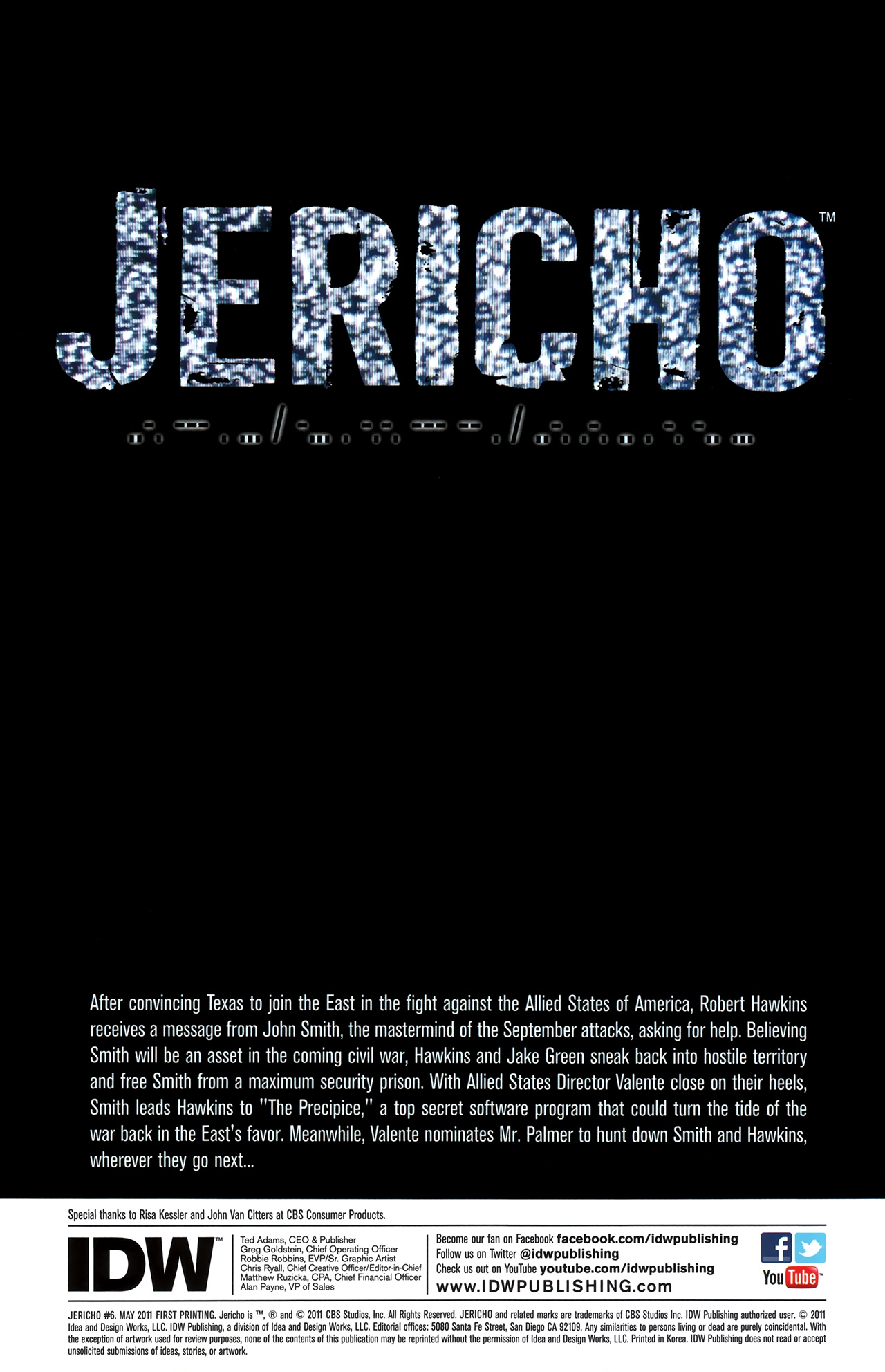 Read online Jericho comic -  Issue #6 - 2