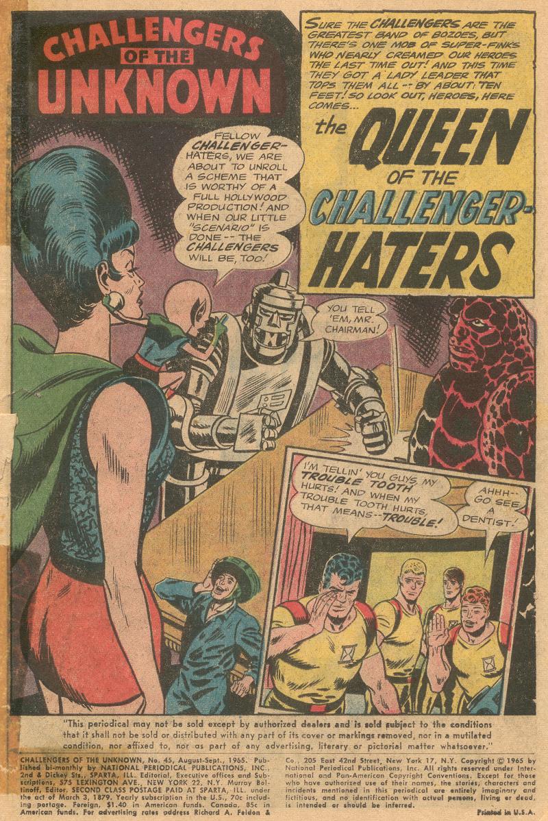 Read online Challengers of the Unknown (1958) comic -  Issue #45 - 3