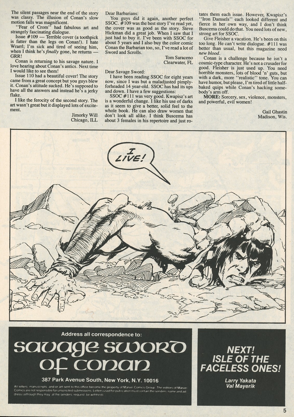 Read online The Savage Sword Of Conan comic -  Issue #114 - 5
