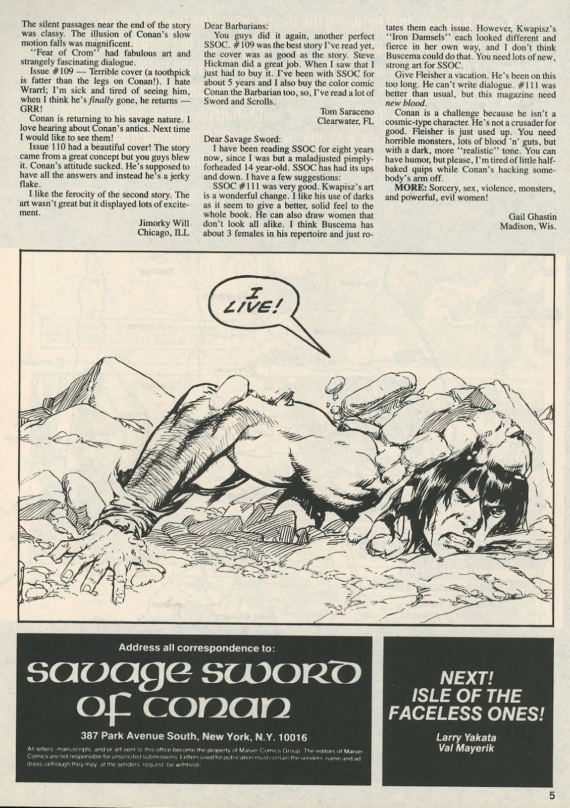 The Savage Sword Of Conan issue 114 - Page 5