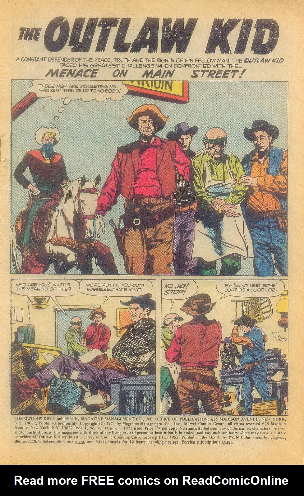 Read online The Outlaw Kid (1970) comic -  Issue #8 - 3