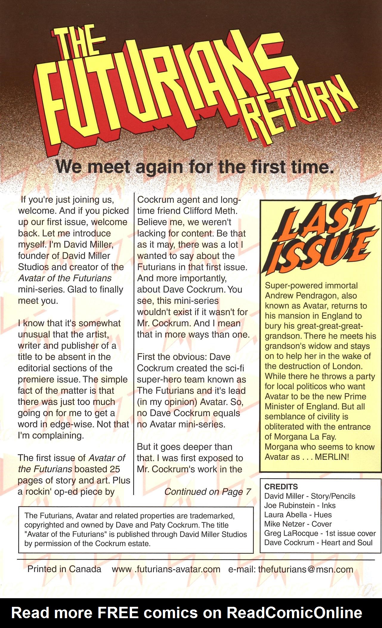 Read online Avatar Of The Futurians comic -  Issue #2 - 2