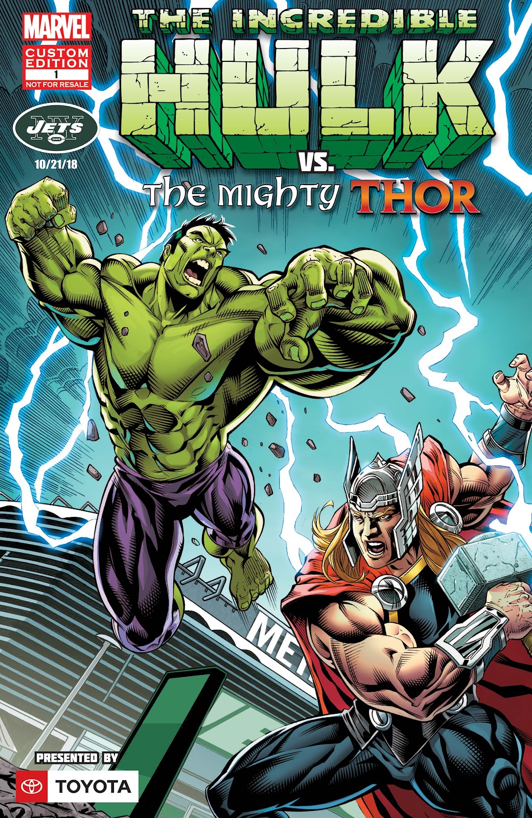 The Incredible Hulk vs. The Mighty Thor: New York Jets Exclusive issue Full - Page 1