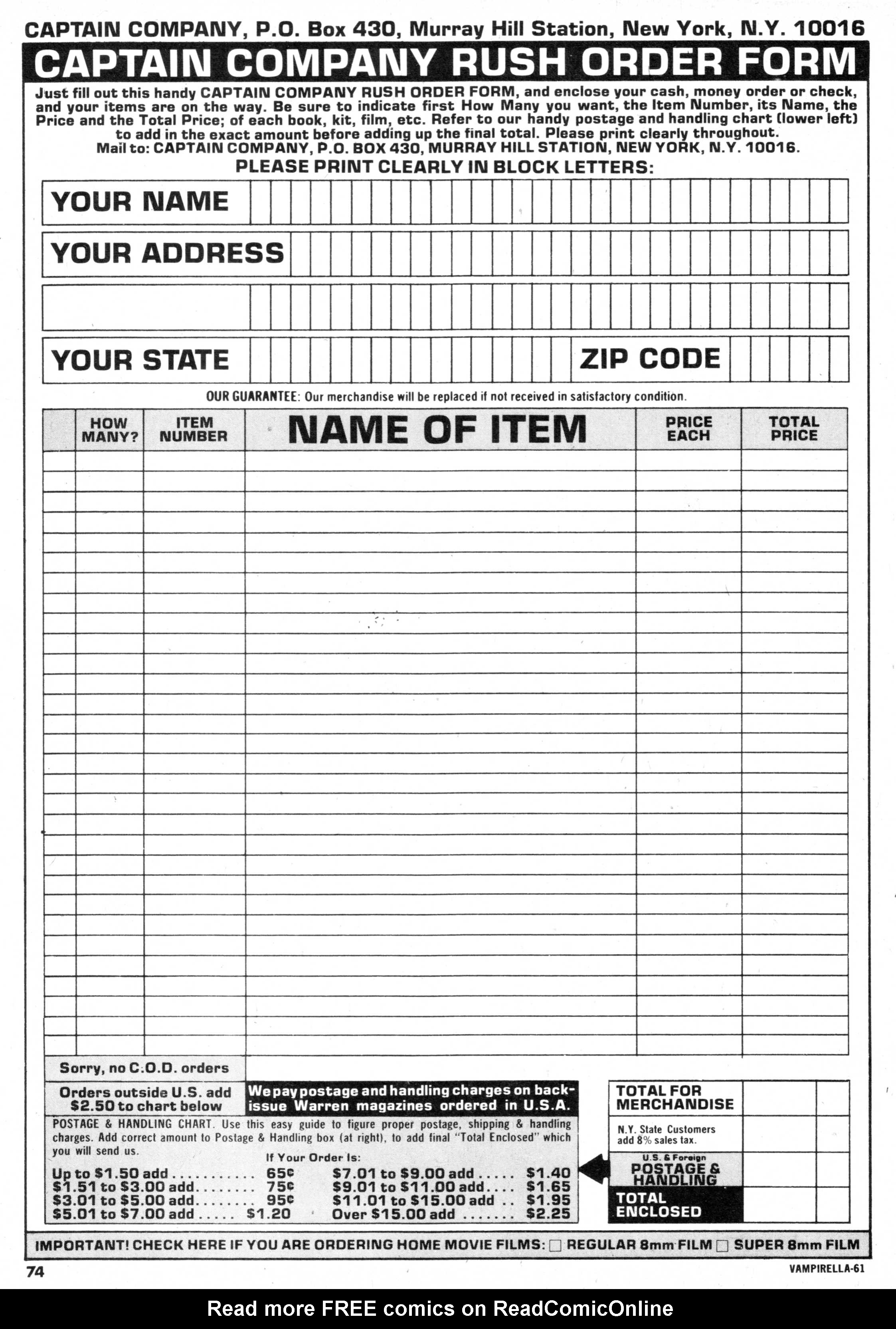 Read online Vampirella (1969) comic -  Issue #61 - 74