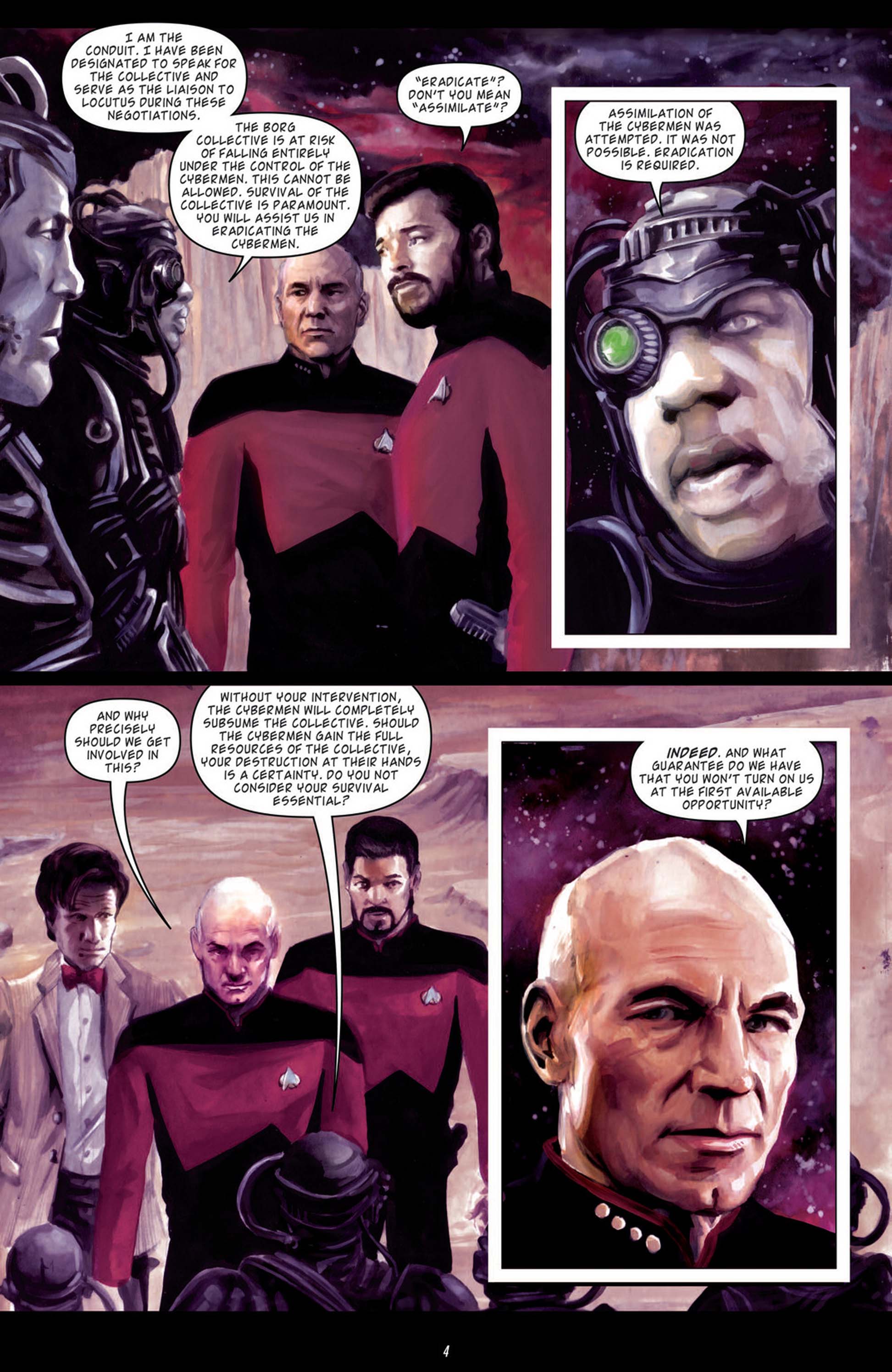 Read online Star Trek: The Next Generation/Doctor Who: Assimilation² comic -  Issue #6 - 7