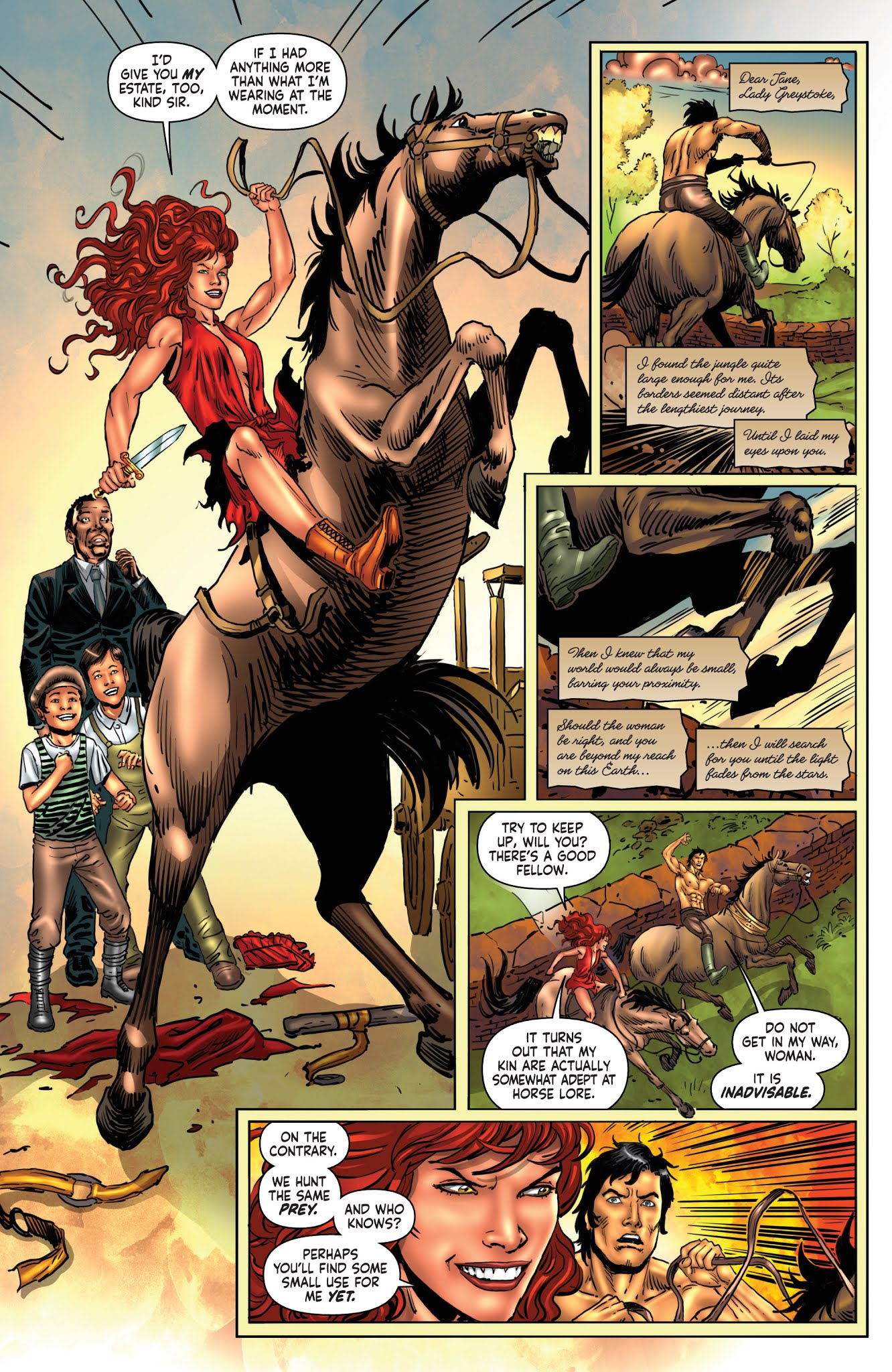 Read online Red Sonja/Tarzan comic -  Issue #2 - 9