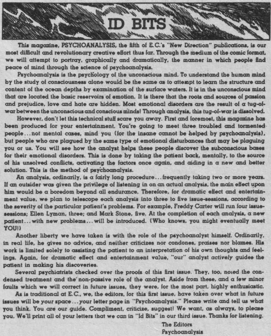 Read online Psychoanalysis comic -  Issue #1 - 2