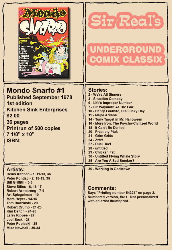 Read online Mondo Snarfo comic -  Issue # Full - 1