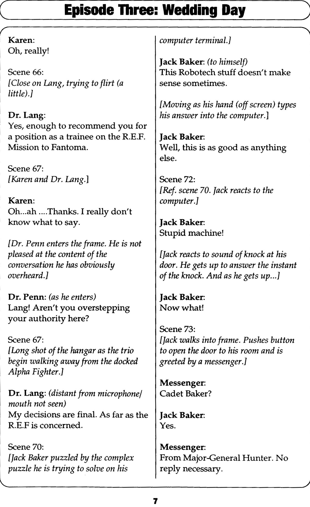 Read online Robotech II: The Sentinels comic -  Issue # _Script Book 1 - 57