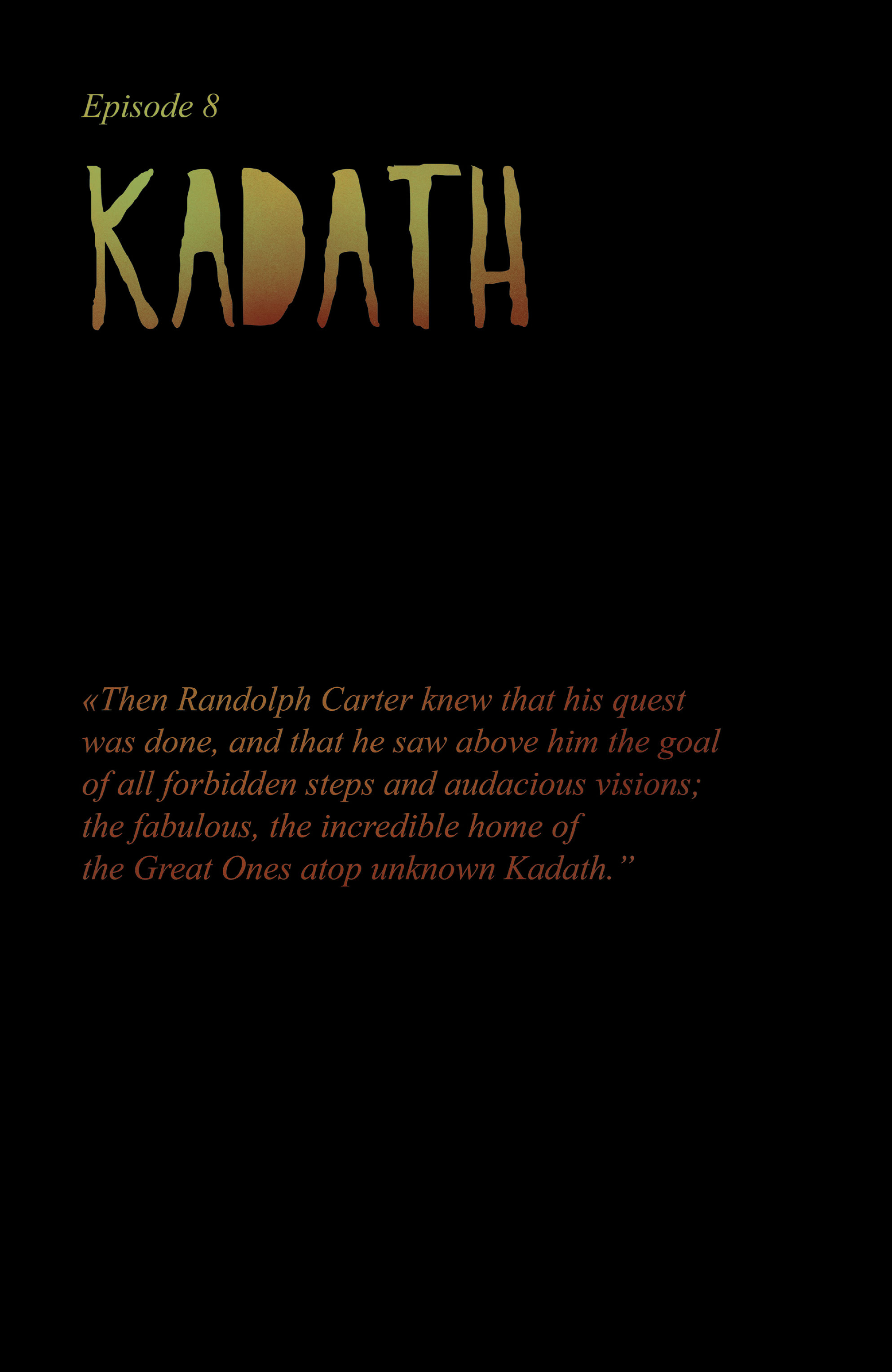 Read online Lovecraft Unknown Kadath comic -  Issue #8 - 4