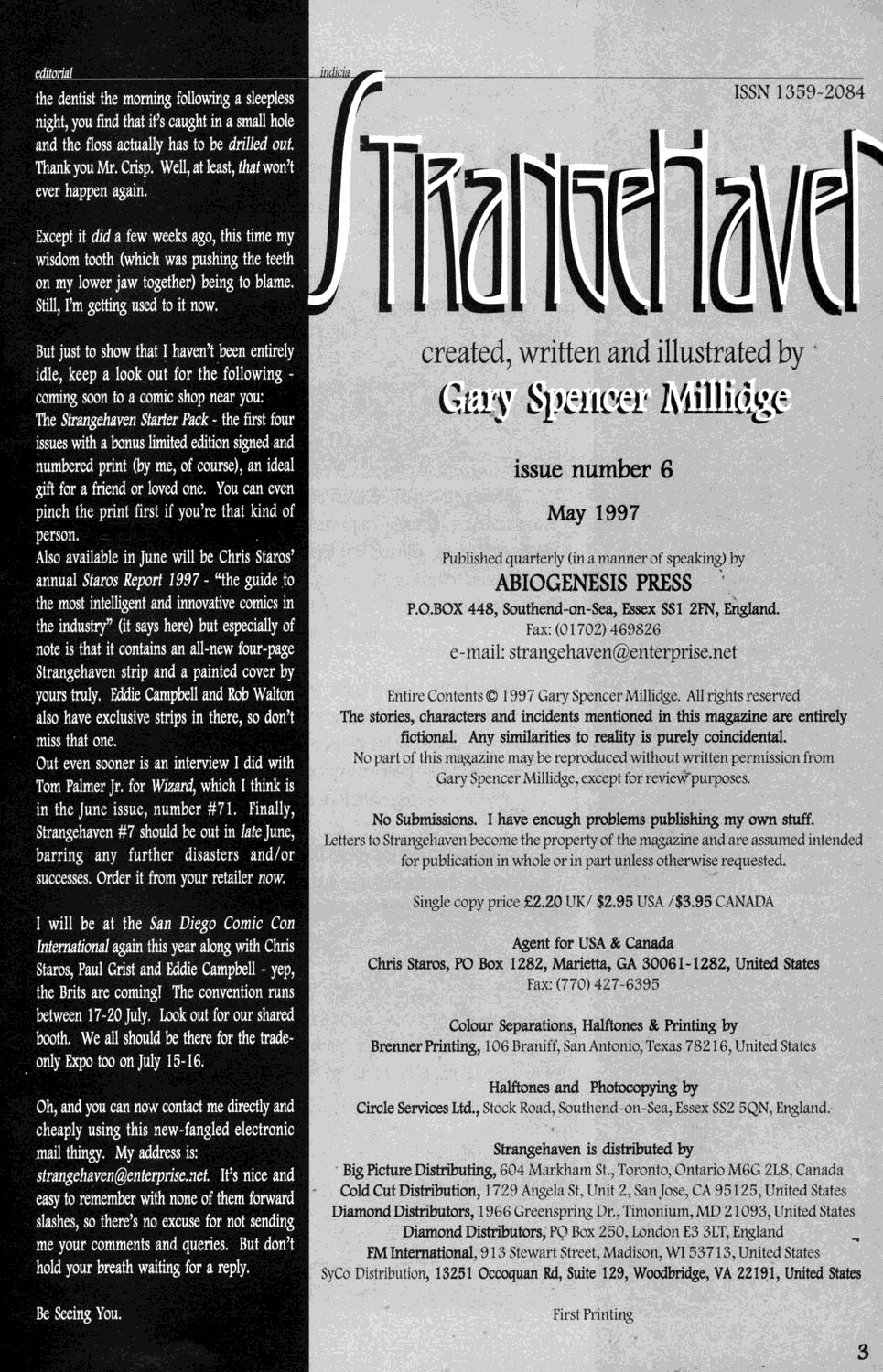 Read online Strangehaven comic -  Issue #6 - 3