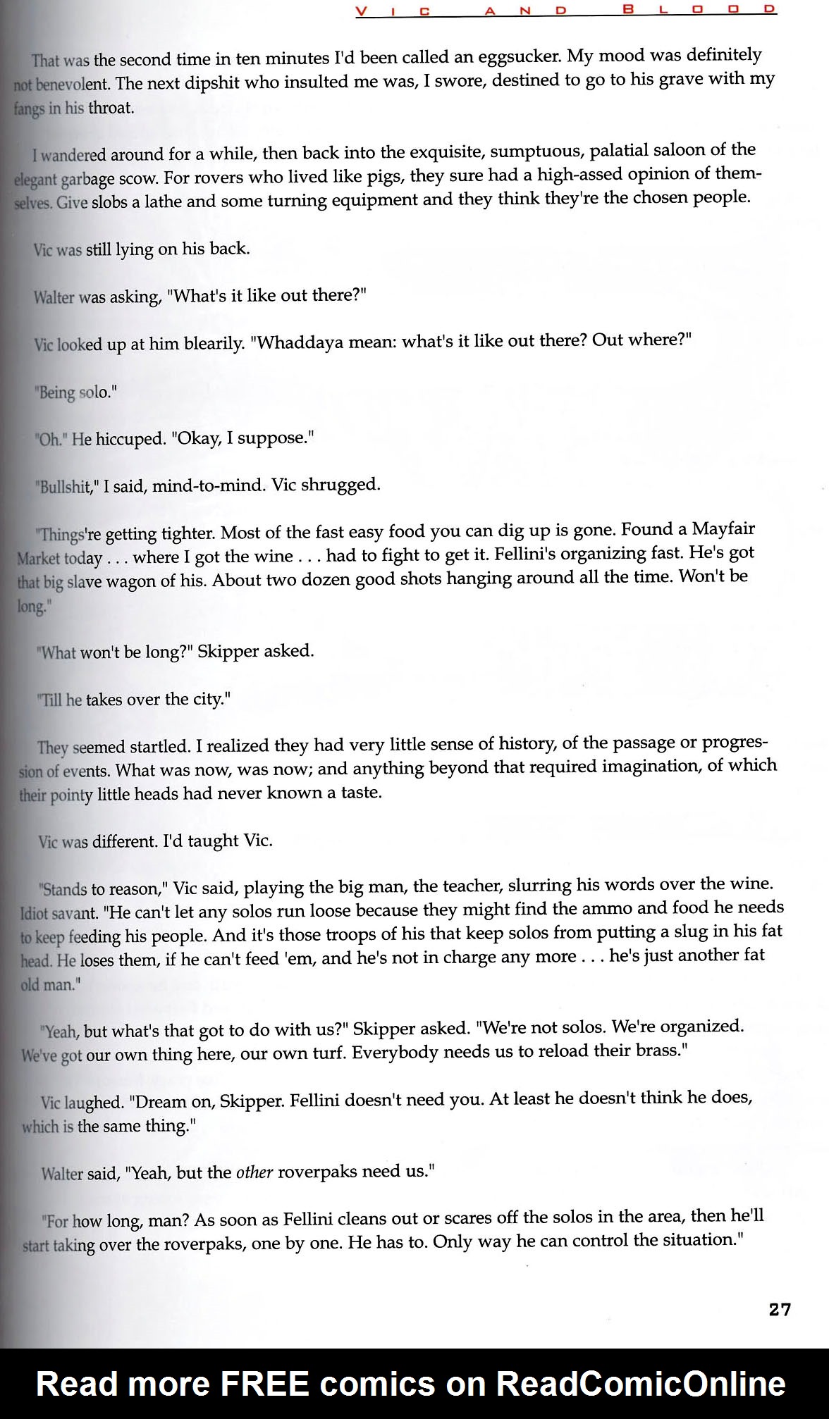 Read online Vic and Blood comic -  Issue # TPB - 28