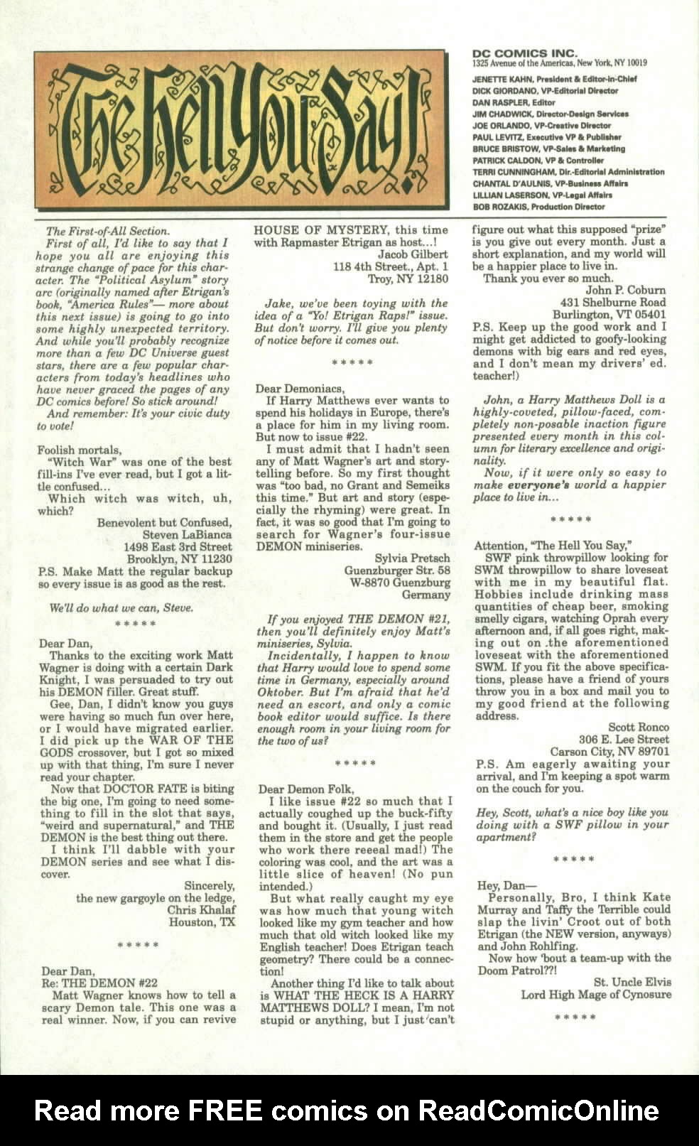 Read online The Demon (1990) comic -  Issue #26 - 27