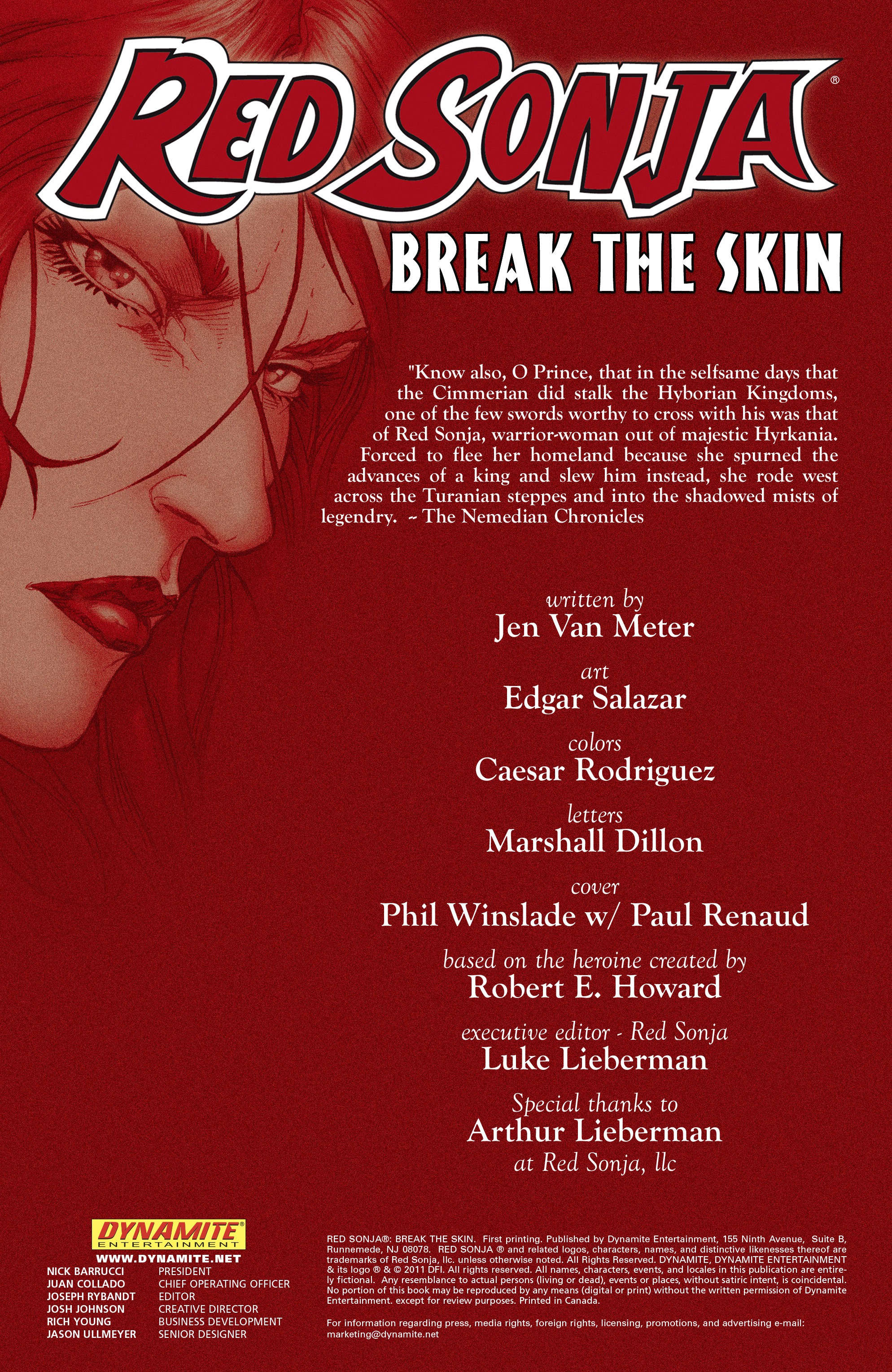 Read online Red Sonja: Break The Skin comic -  Issue # Full - 2