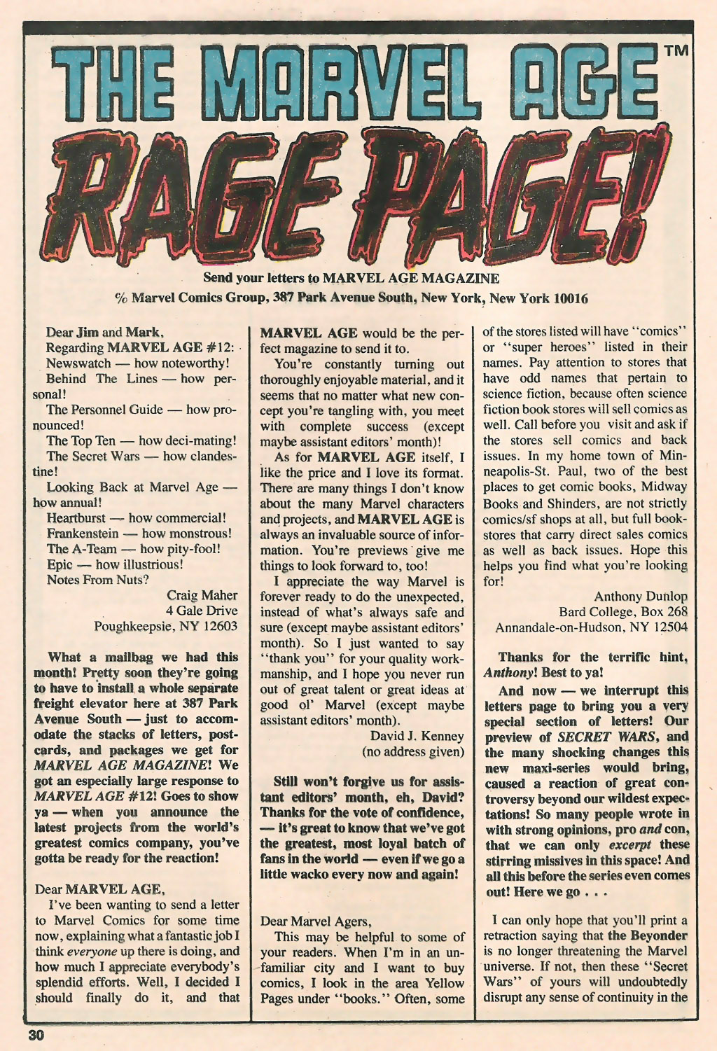 Read online Marvel Age comic -  Issue #15 - 31