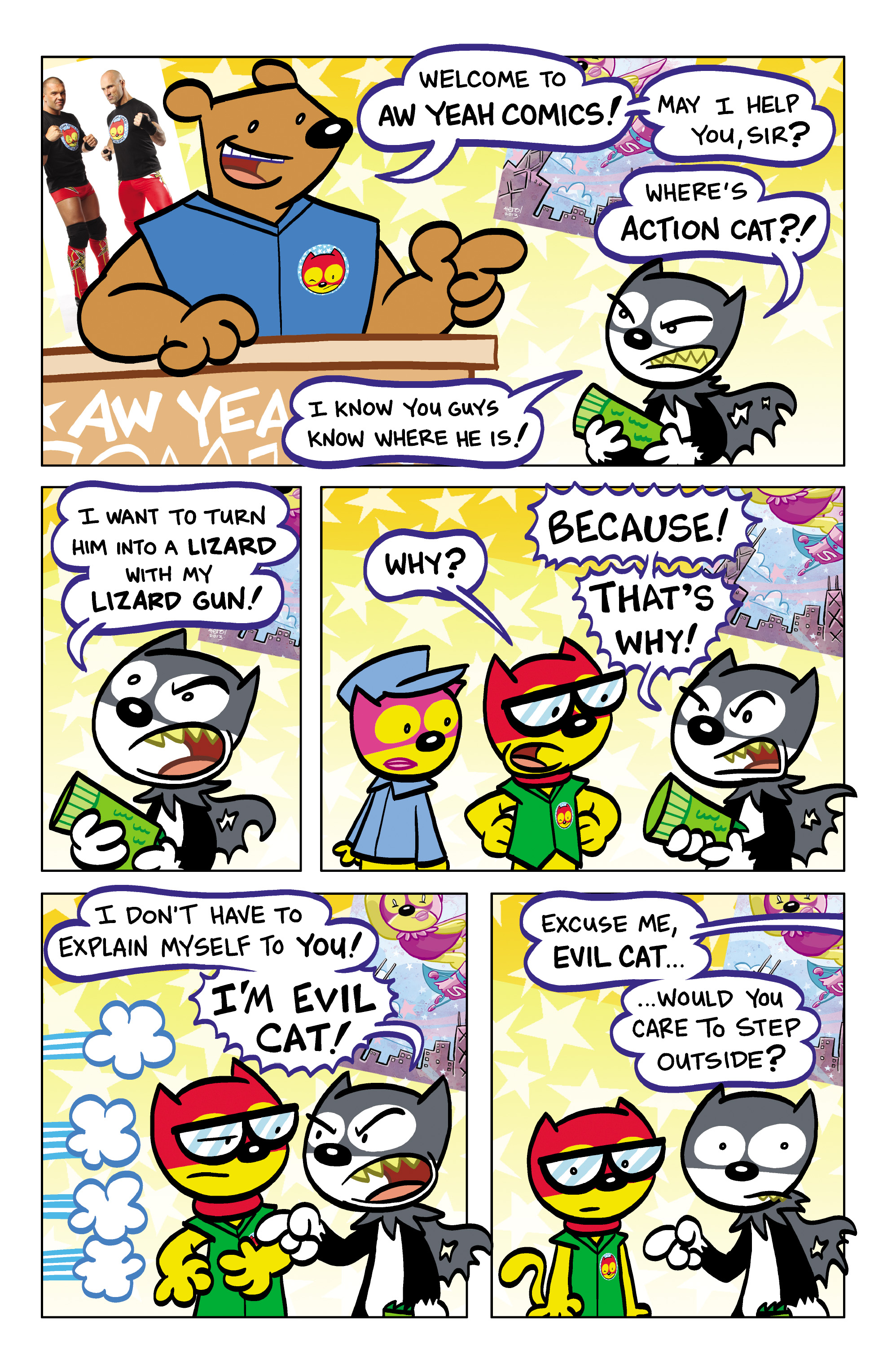 Read online Aw Yeah Comics: Action Cat & Adventure Bug comic -  Issue #1 - 6