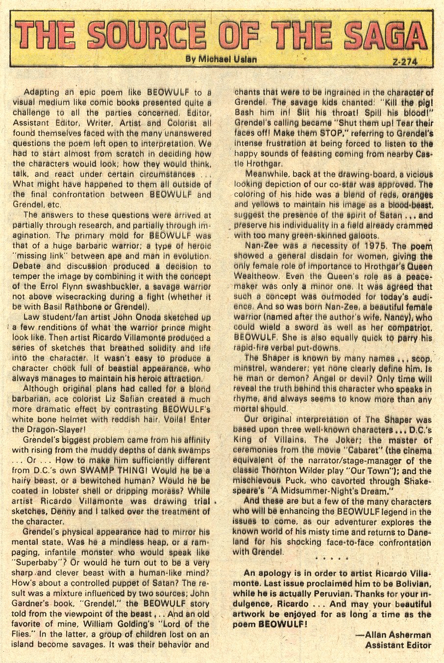 Read online Beowulf (1975) comic -  Issue #2 - 21