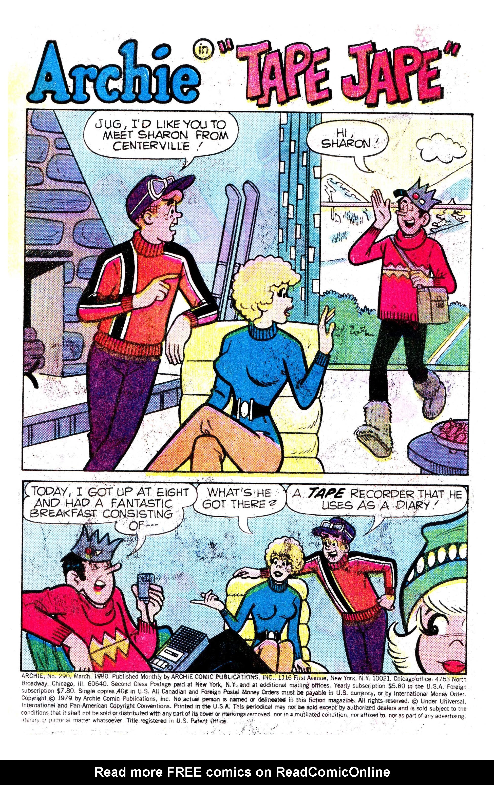 Read online Archie (1960) comic -  Issue #290 - 2