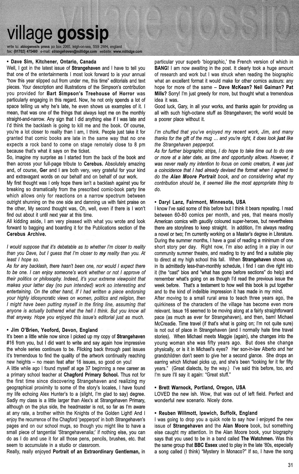 Read online Strangehaven comic -  Issue #17 - 31