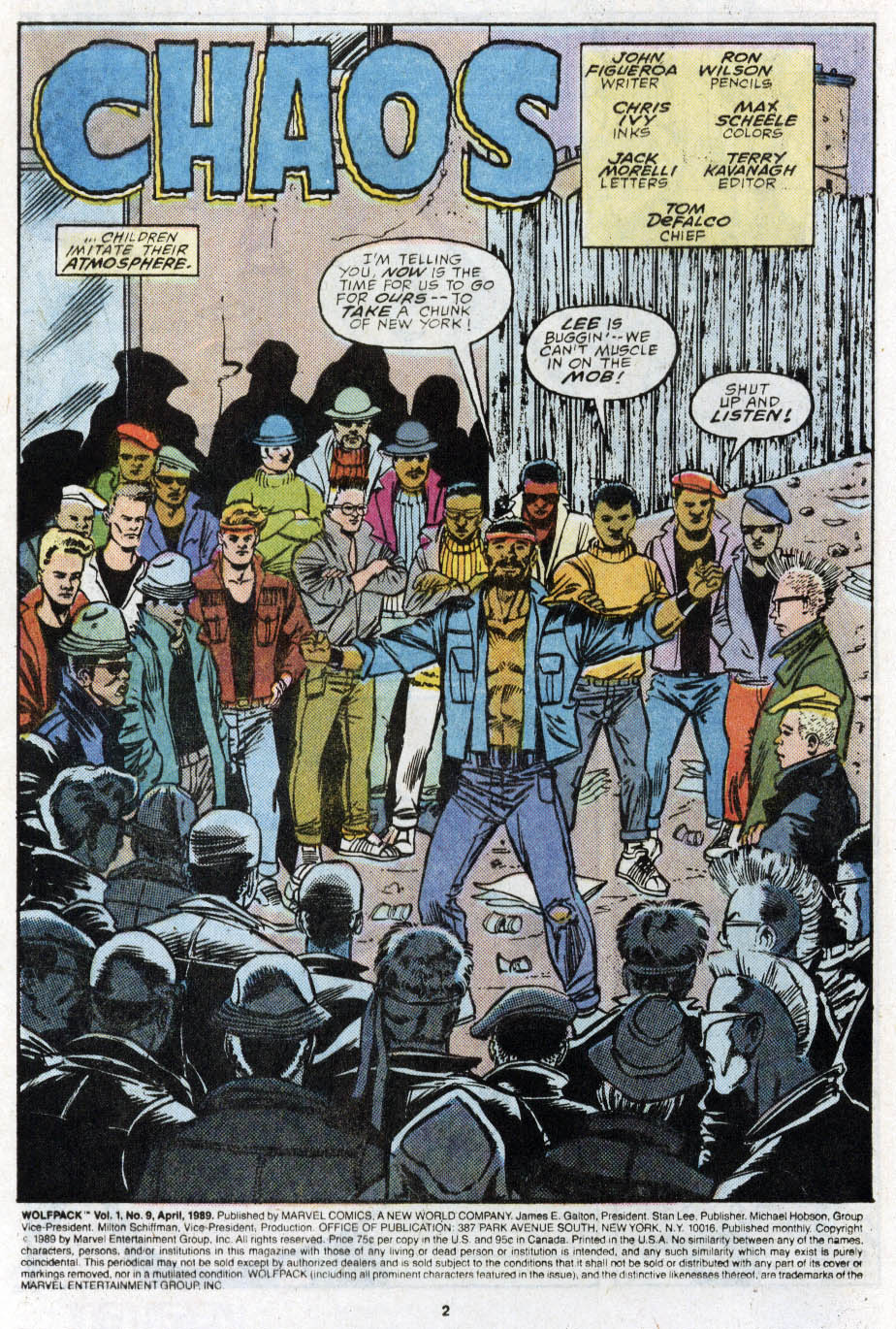 Read online Wolfpack (1988) comic -  Issue #9 - 3
