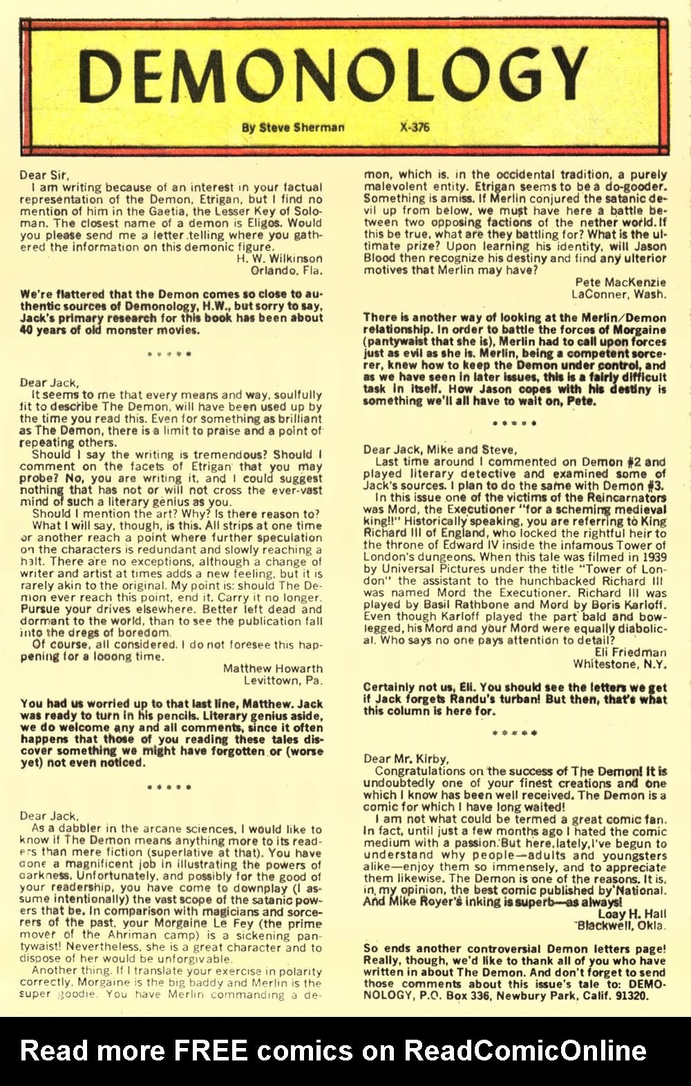 Read online The Demon (1972) comic -  Issue #7 - 27