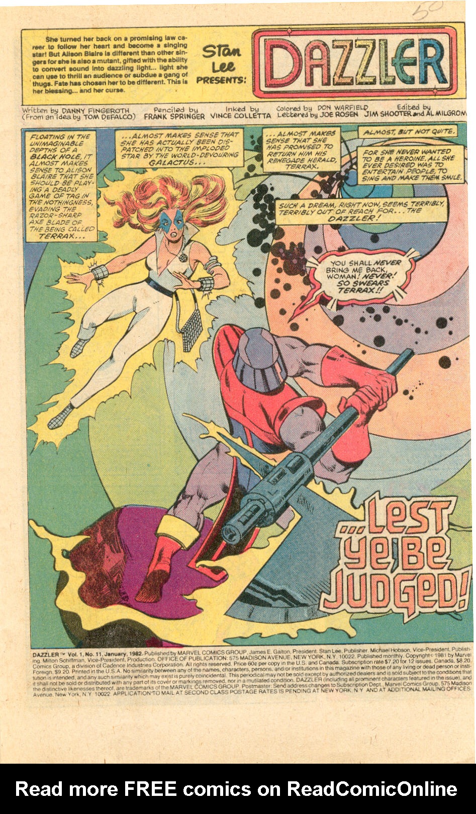 Read online Dazzler (1981) comic -  Issue #11 - 2