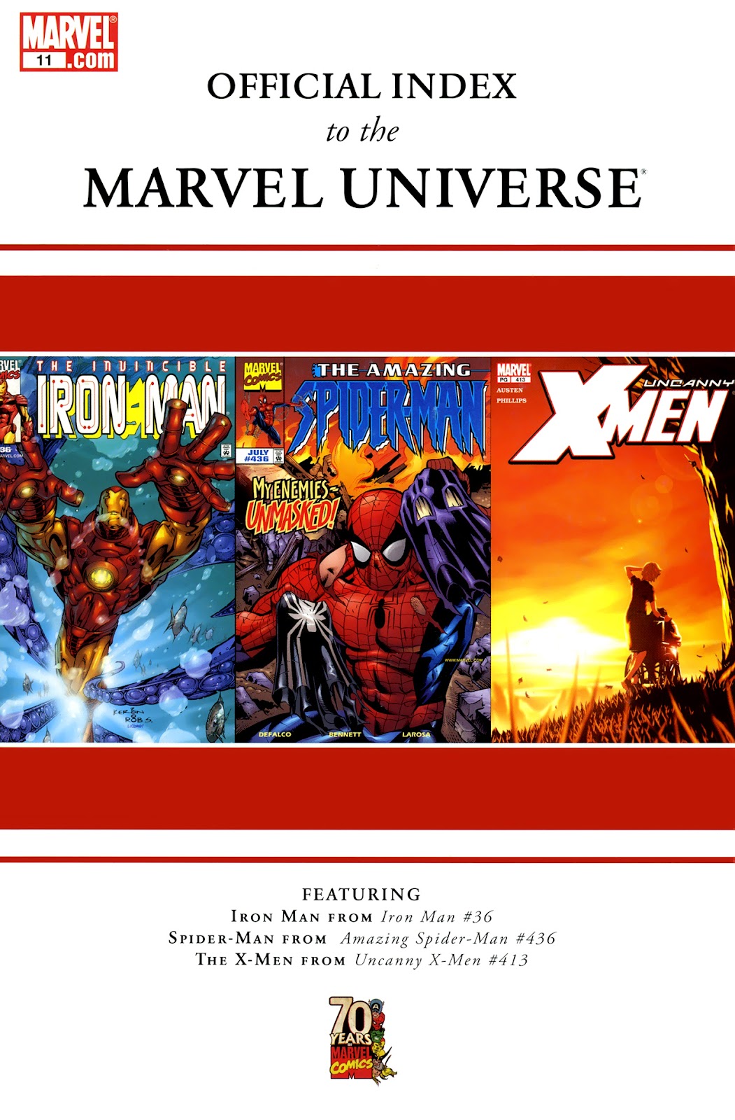 Official Index to the Marvel Universe issue 11 - Page 1