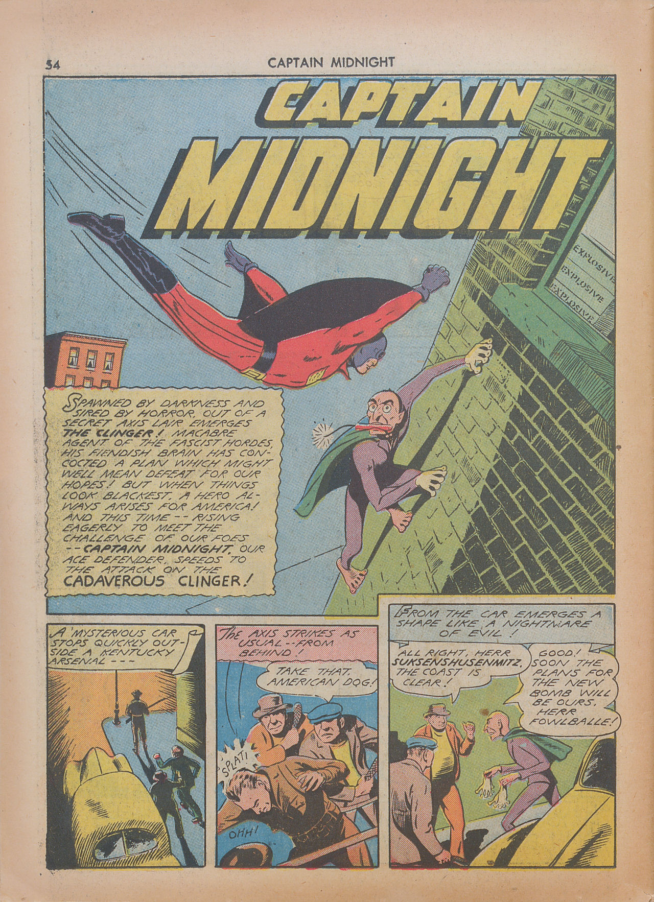 Read online Captain Midnight (1942) comic -  Issue #7 - 54