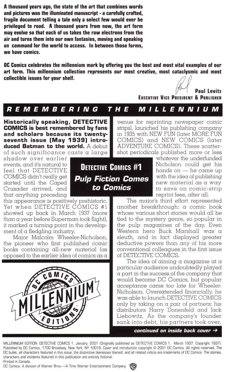 Read online Millennium Edition: Detective Comics 1 comic -  Issue # Full - 3
