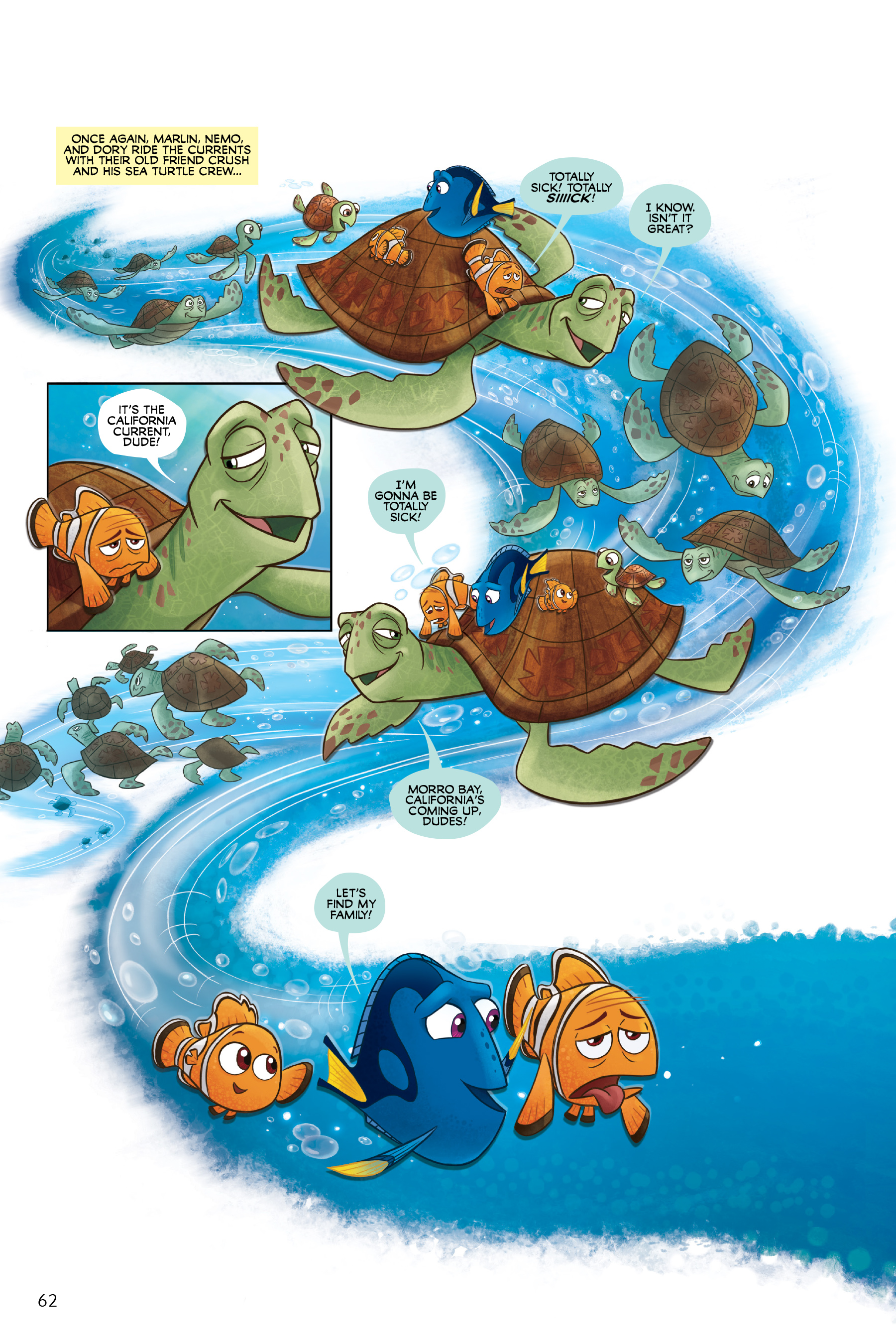 Read online Disney/PIXAR Finding Nemo and Finding Dory: The Story of the Movies in Comics comic -  Issue # TPB - 62
