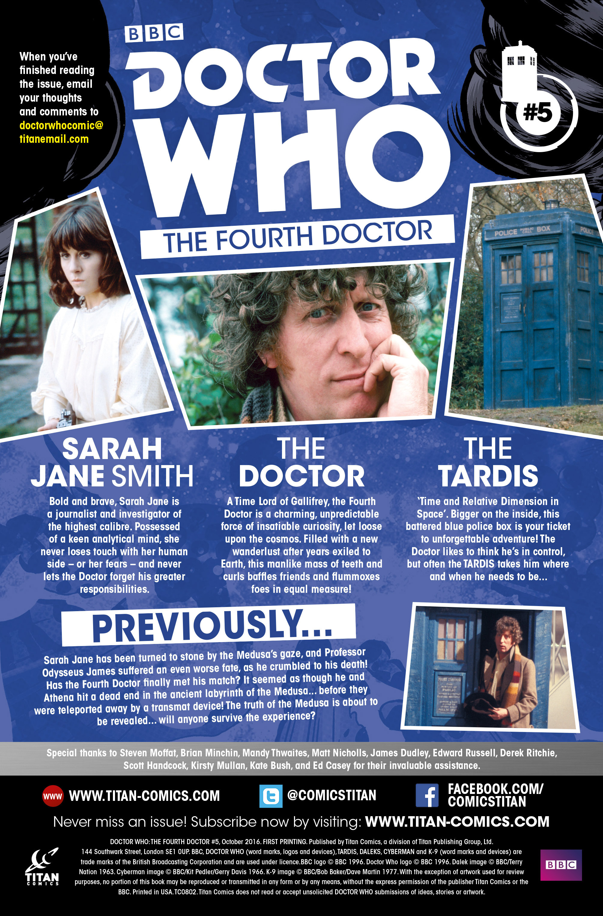 Read online Doctor Who: The Fourth Doctor comic -  Issue #5 - 5