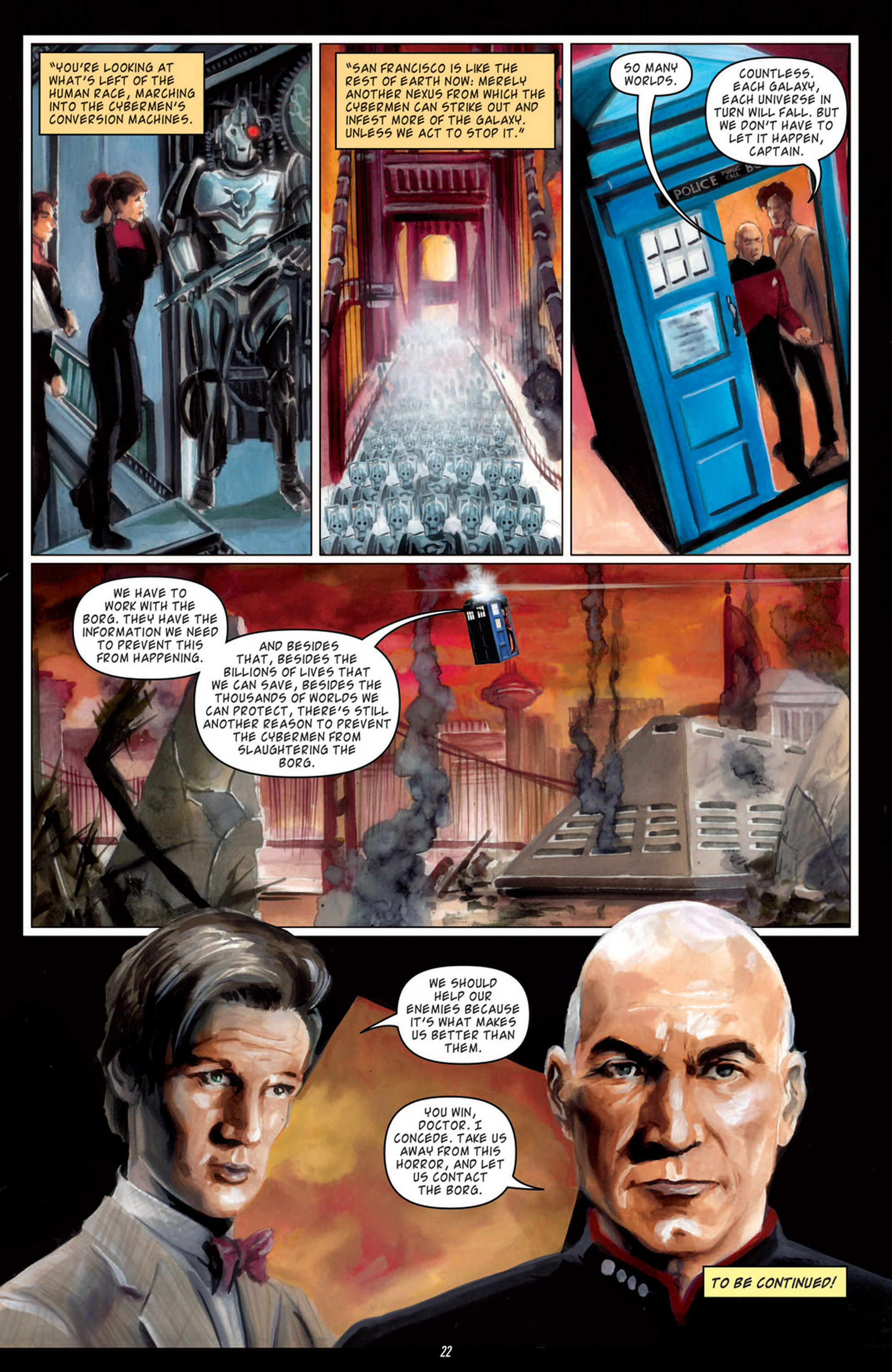 Read online Star Trek: The Next Generation/Doctor Who: Assimilation² comic -  Issue #5 - 25