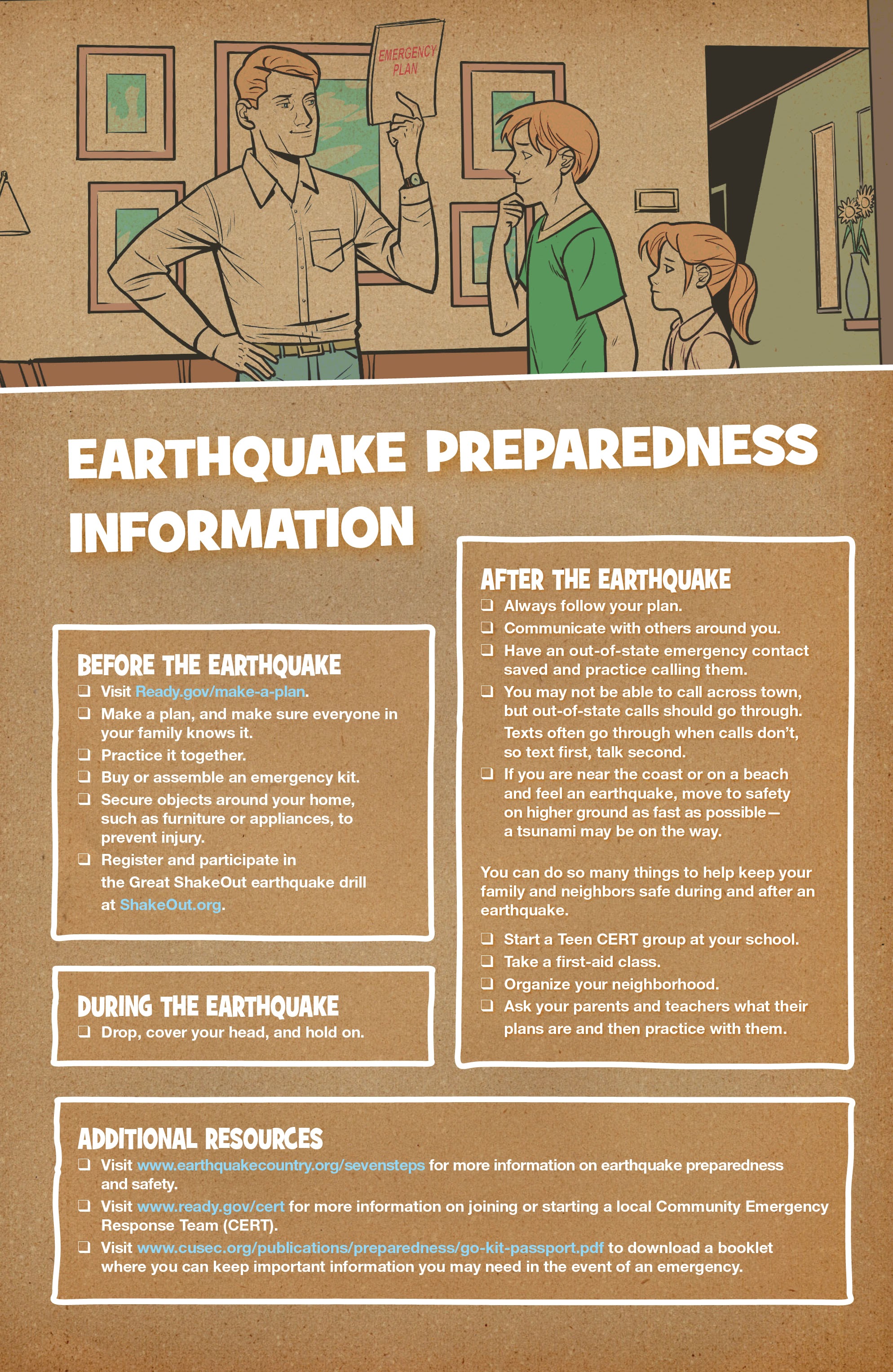 Read online Without Warning! comic -  Issue # Earthquake (CUSEC) - 13