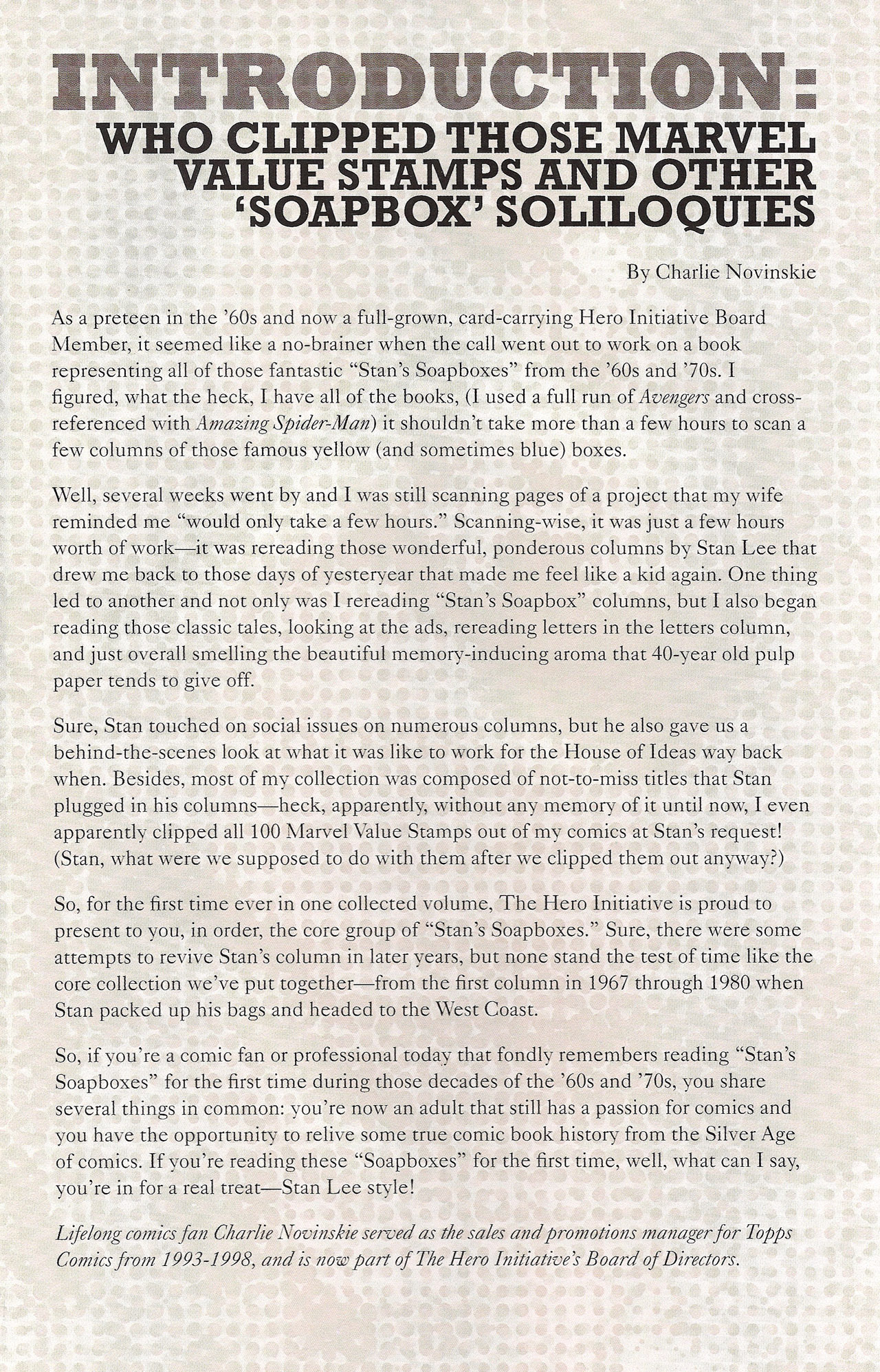 Read online Stan's Soapbox: The Collection comic -  Issue # TPB - 5