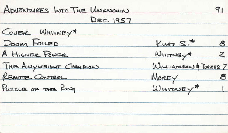 Read online Adventures Into The Unknown comic -  Issue #91 - 1