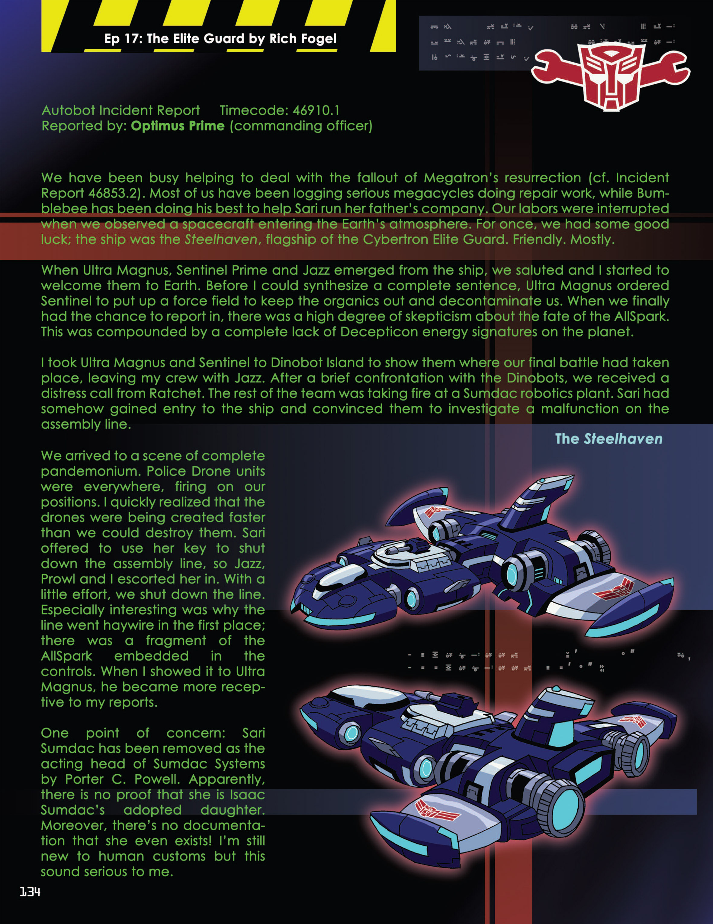Read online Transformers Animated: The Allspark Almanac comic -  Issue # TPB 1 - 135
