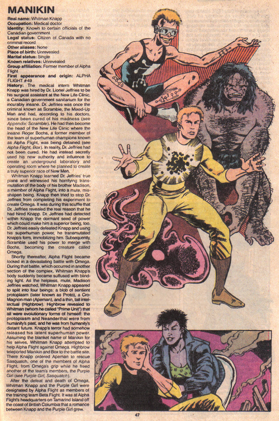 Read online The Official Handbook of the Marvel Universe: Update '89 comic -  Issue #4 - 49