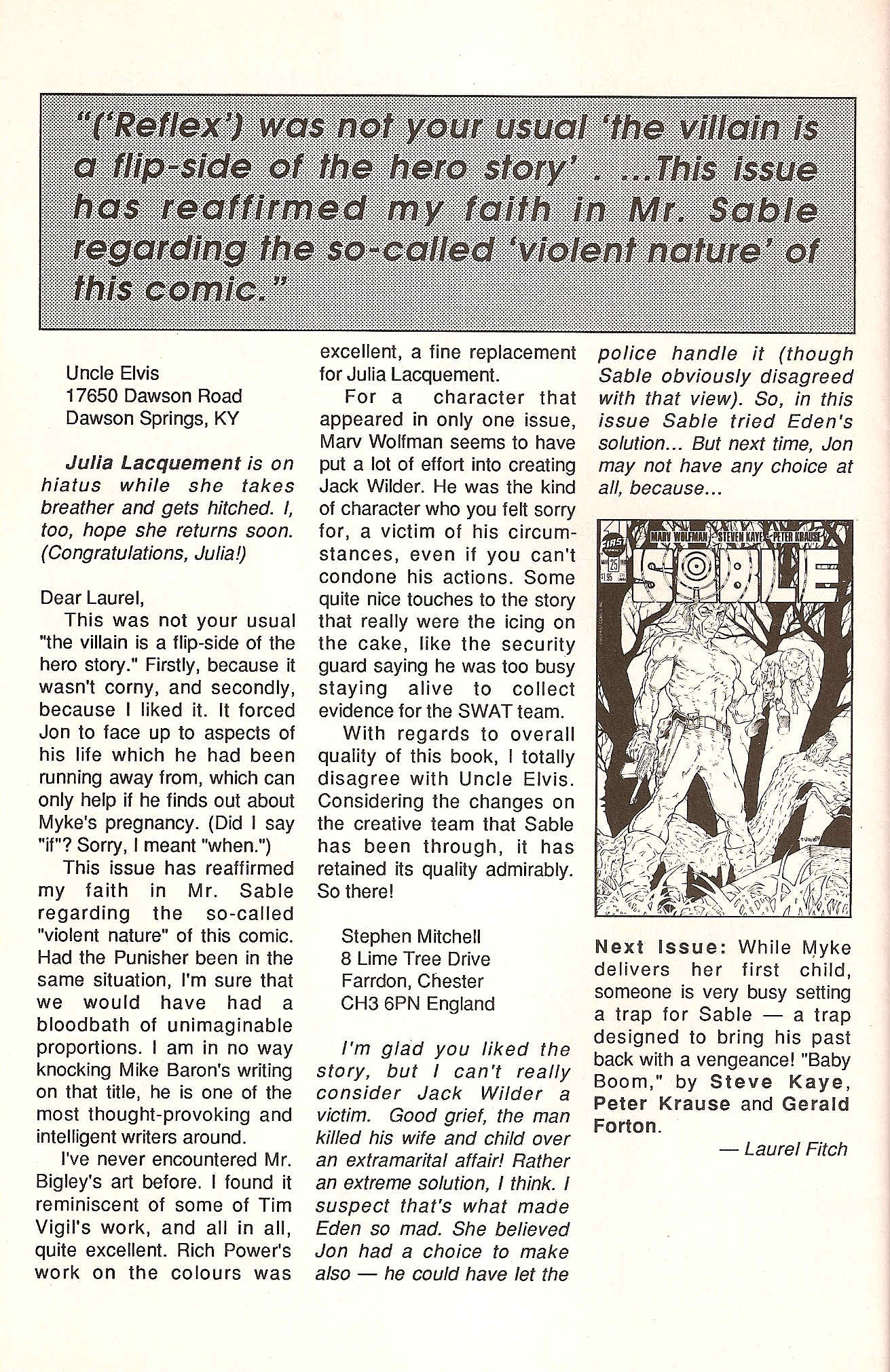 Read online Sable comic -  Issue #24 - 30