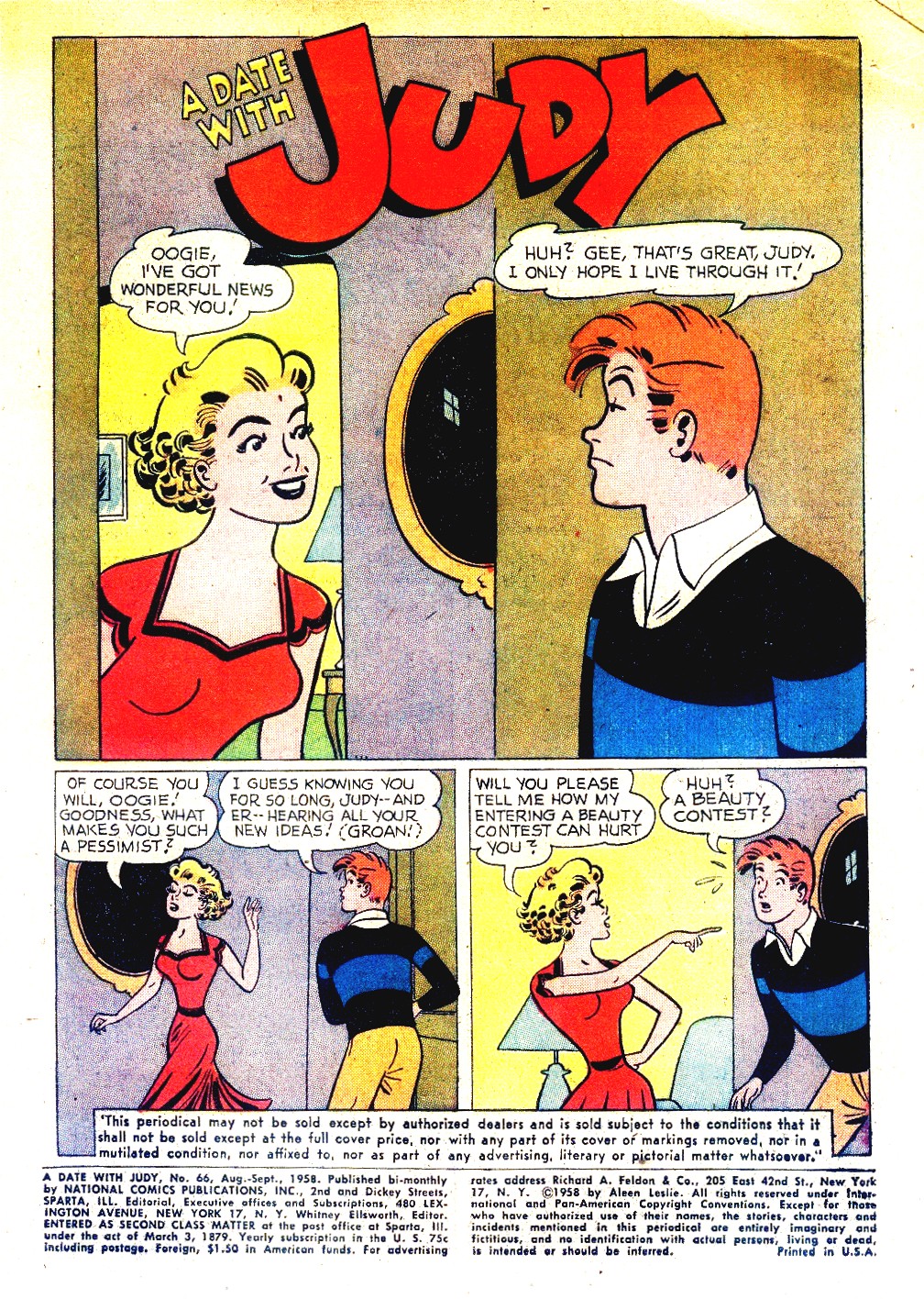 Read online A Date with Judy comic -  Issue #66 - 3