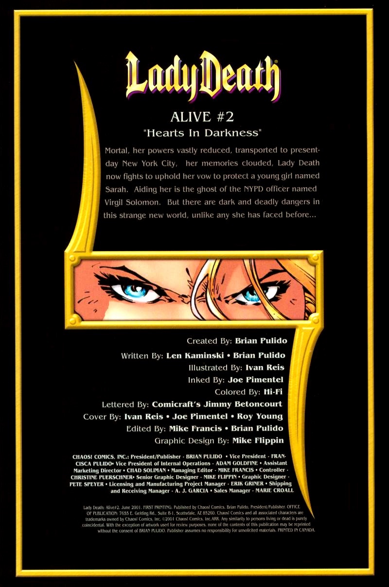 Read online Lady Death: Alive comic -  Issue #2 - 2