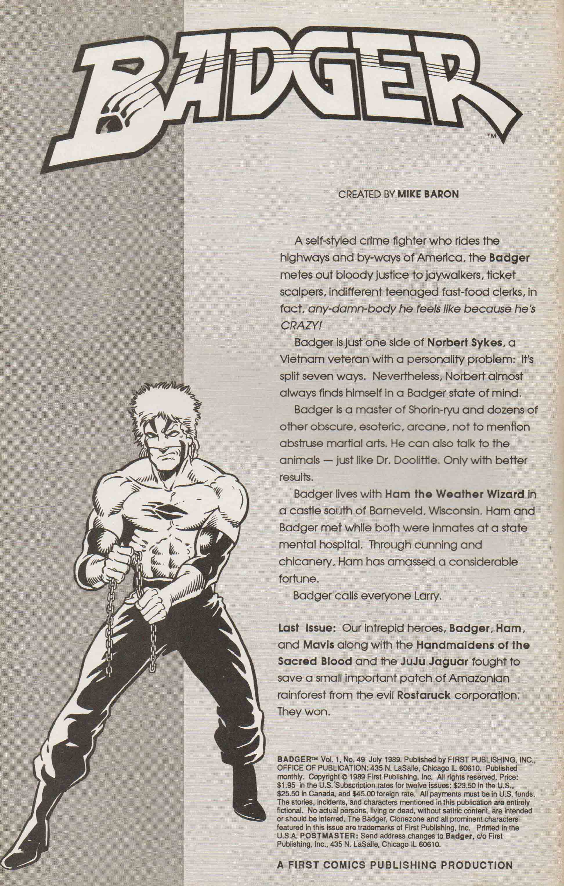 Read online The Badger comic -  Issue #49 - 2