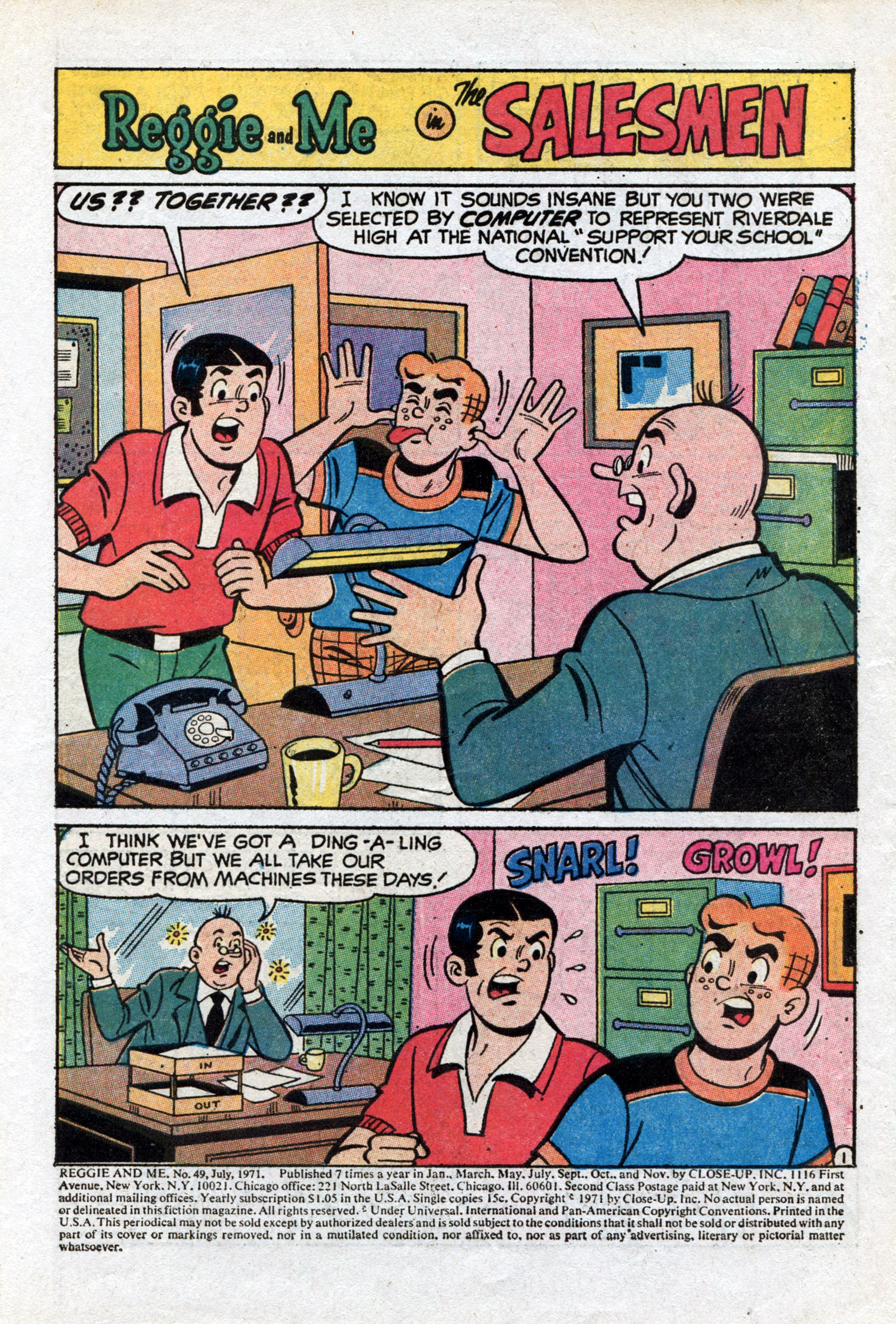 Read online Reggie and Me (1966) comic -  Issue #49 - 3