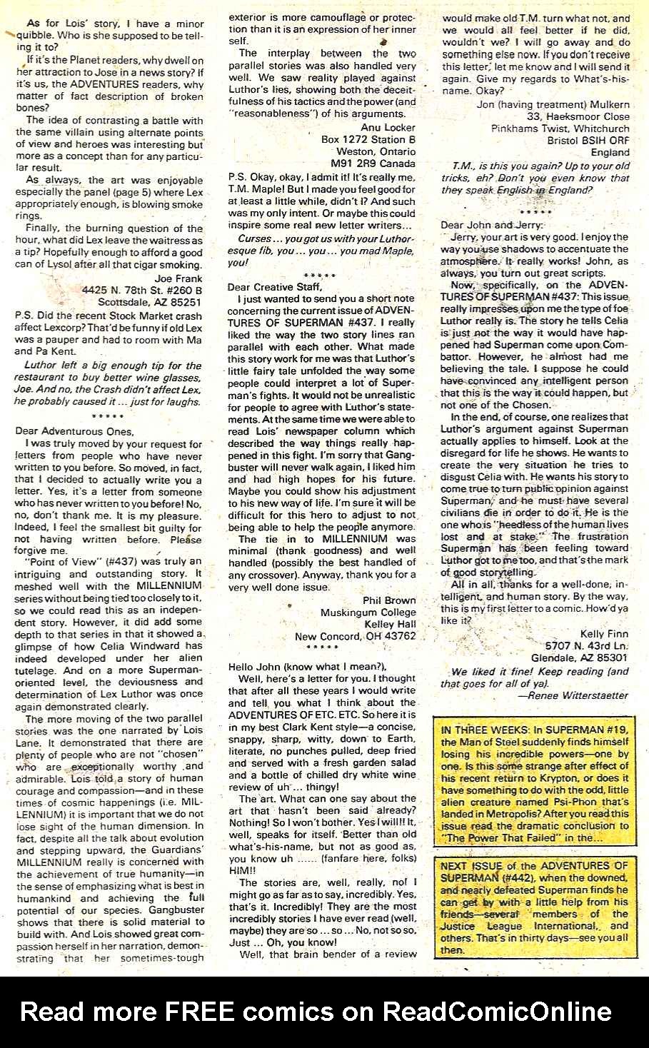 Read online Adventures of Superman (1987) comic -  Issue #441 - 25