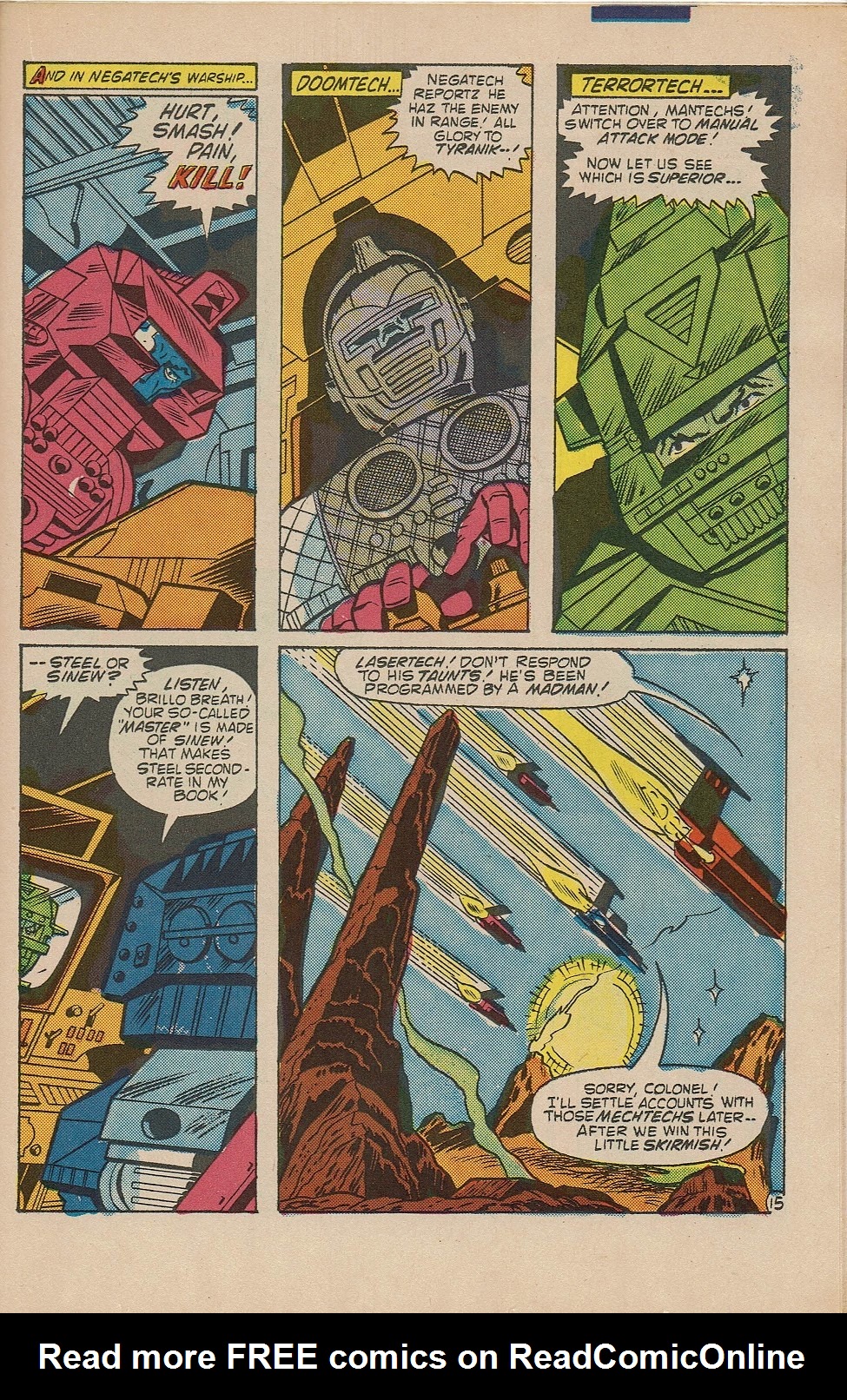 Read online ManTech Robot Warriors comic -  Issue #4 - 21